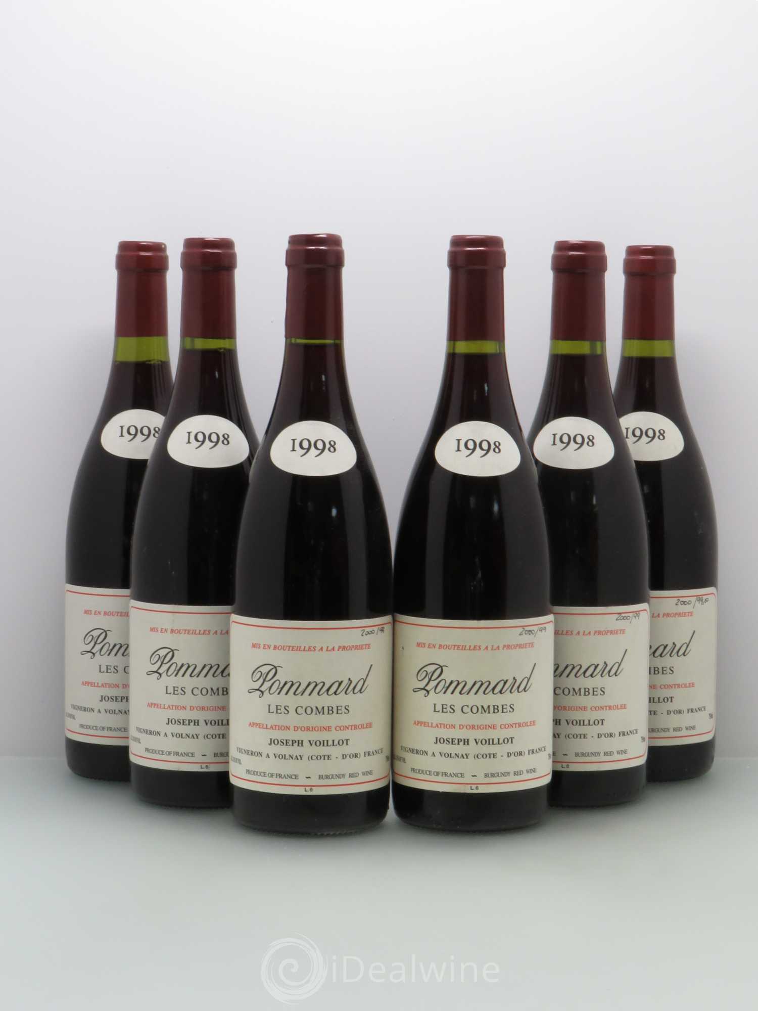 Pommard Les Combes Voillot 1998 - Posten von 6 Flaschen - 0