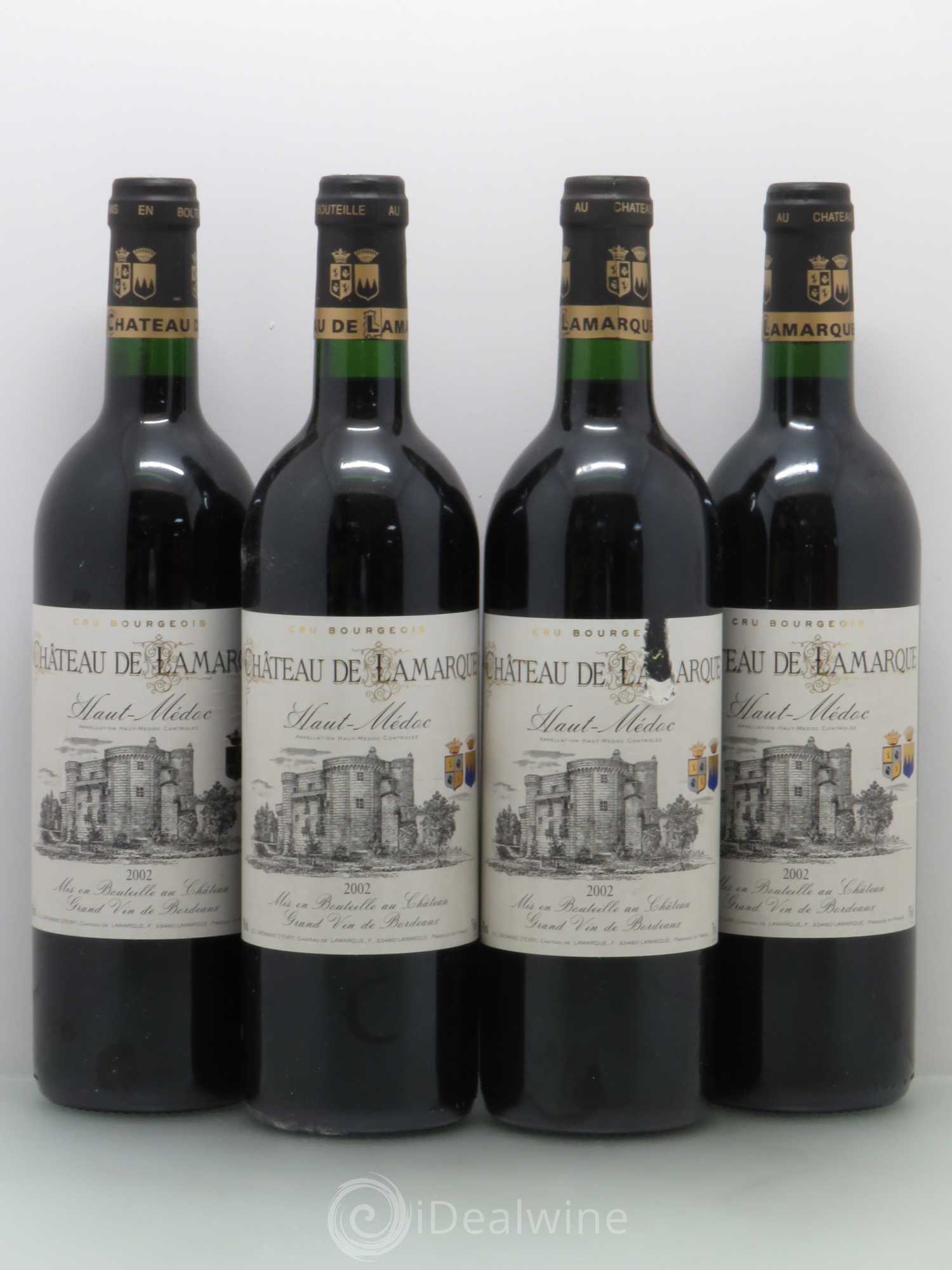 Château de Lamarque Cru Bourgeois 2002 - Lot de 4 bouteilles - 0