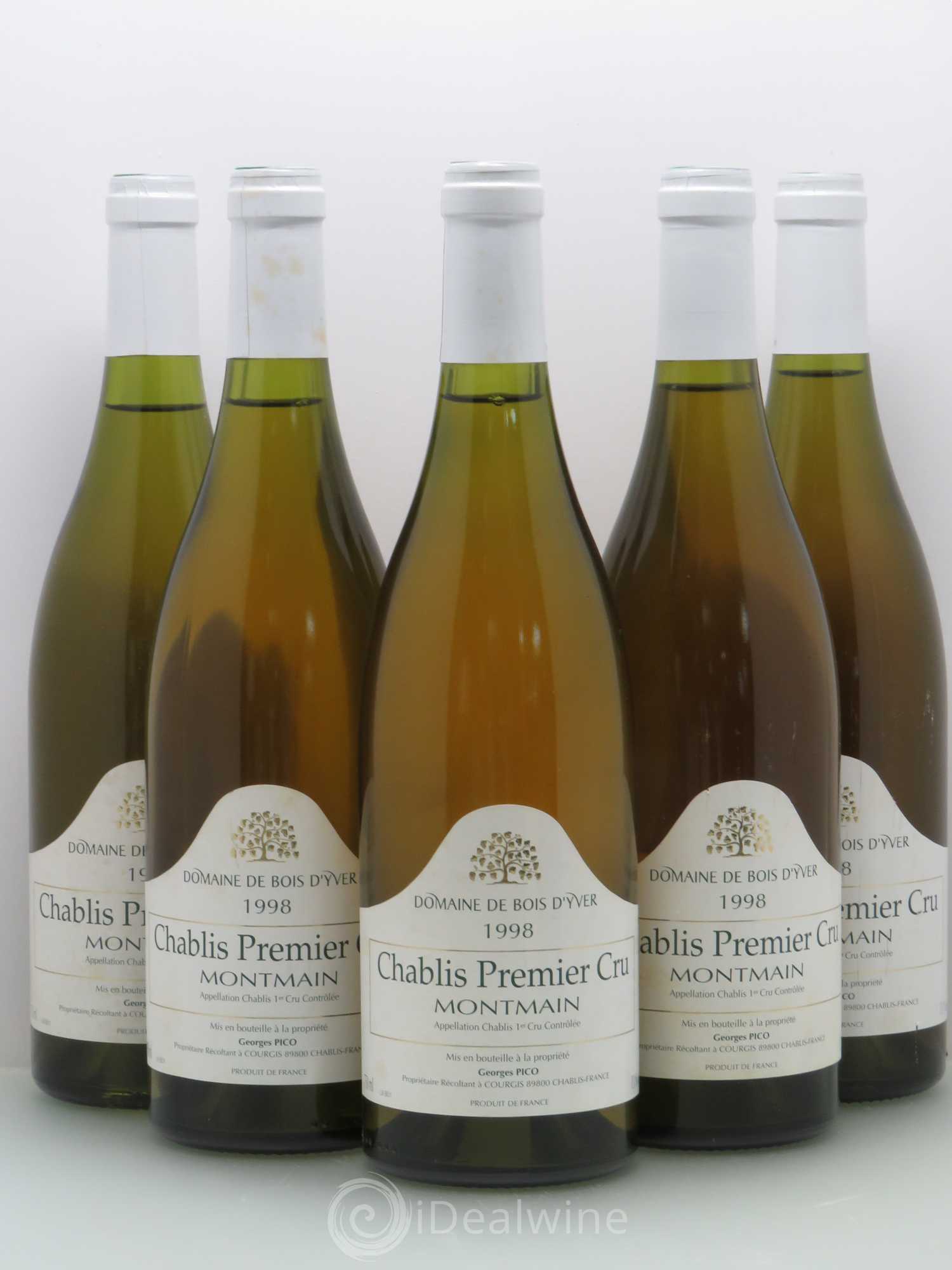 Chablis 1er Cru Montmain Pico 1998 - Posten von 5 Flaschen - 0
