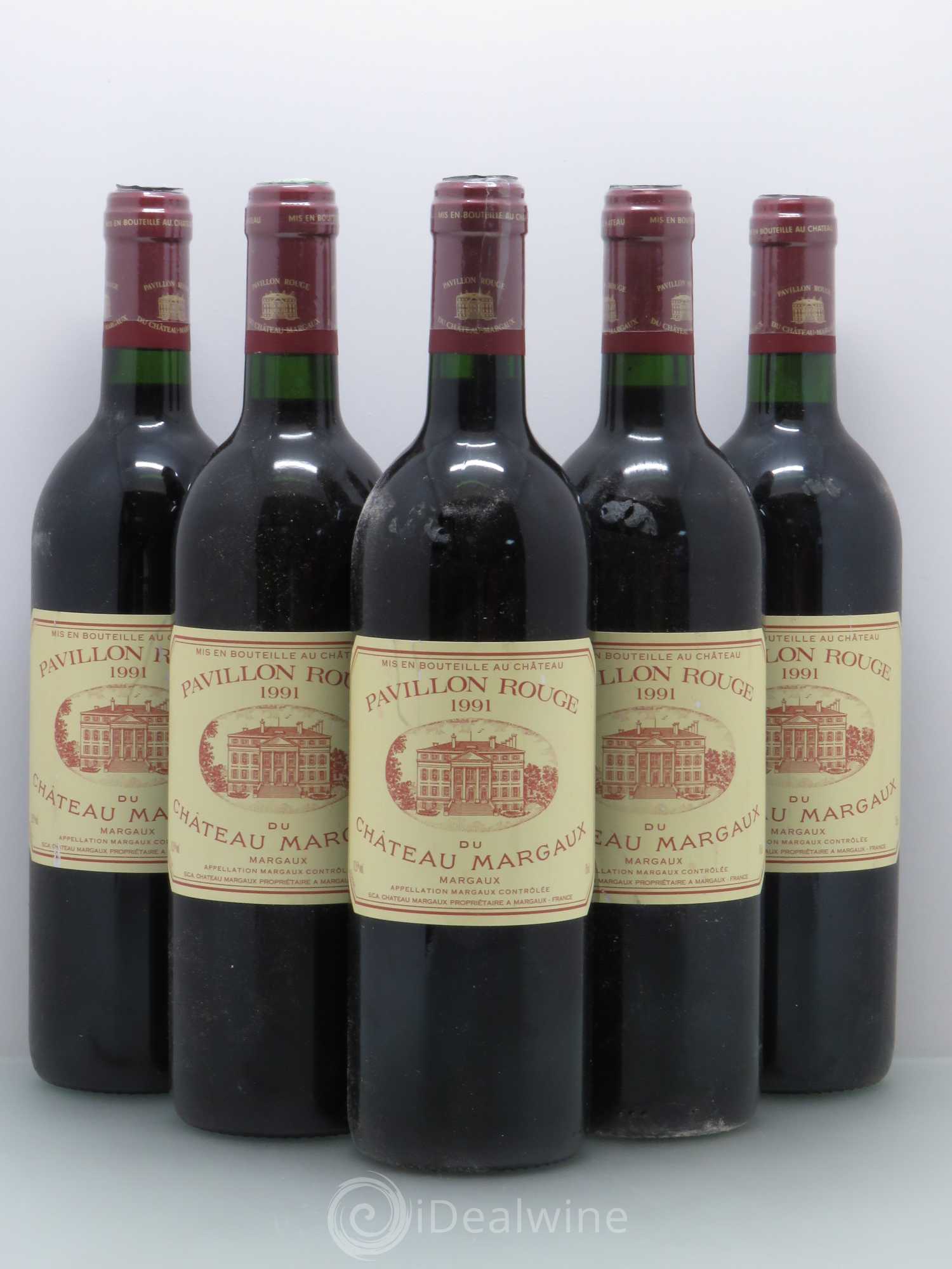 Pavillon Rouge du Château Margaux Second Vin 1991 - Lot de 5 bouteilles - 0
