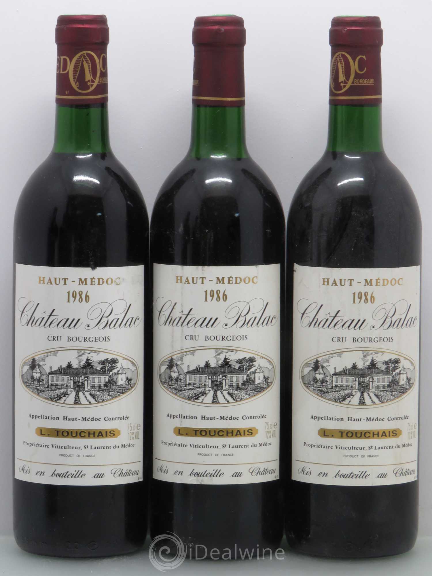 Château Balac Cru Bourgeois 1986 - Lot de 6 bouteilles - 2