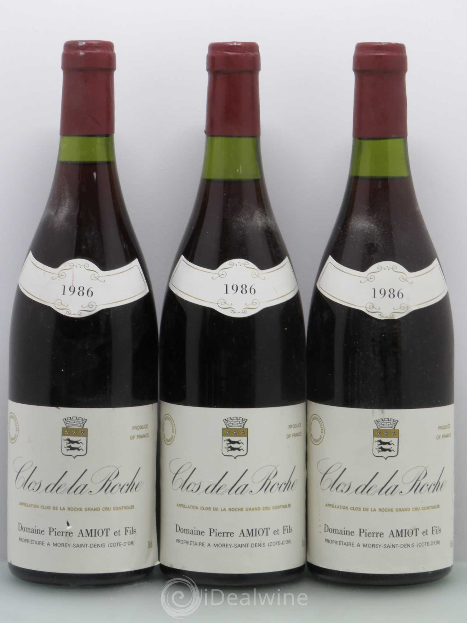 Clos de la Roche Grand Cru Amiot 1986 - Lot de 6 bouteilles - 1