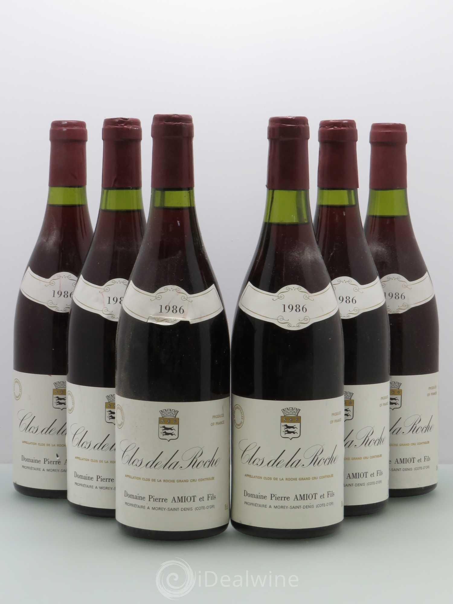 Clos de la Roche Grand Cru Amiot 1986 - Lot de 6 bouteilles - 0
