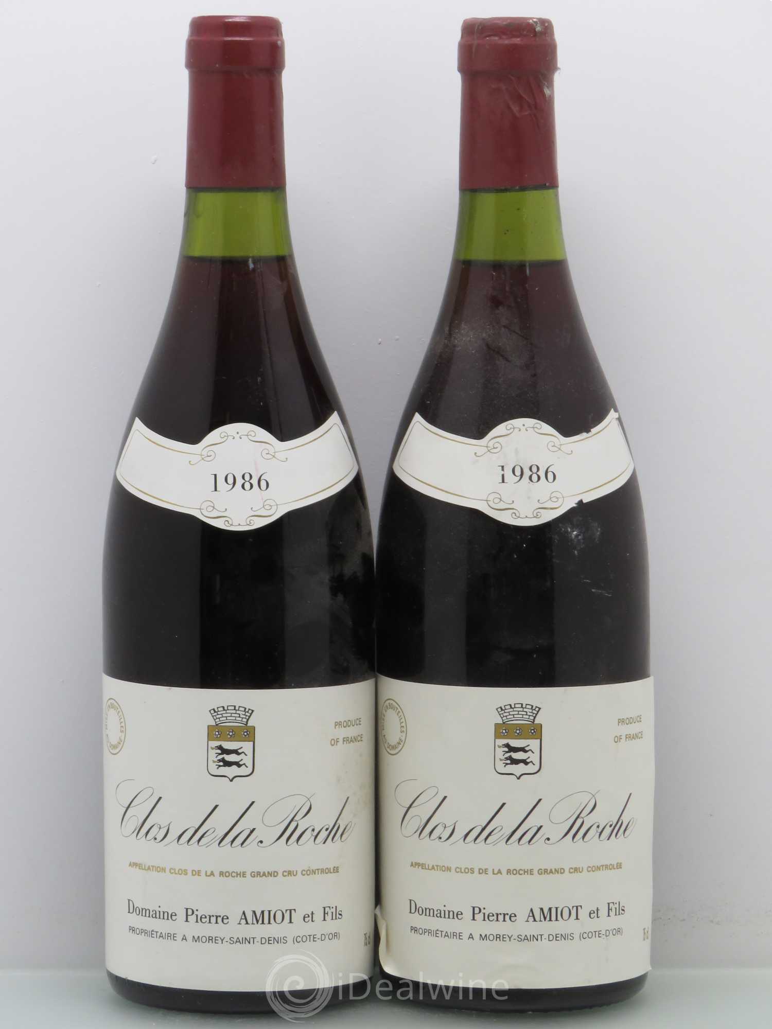 Clos de la Roche Grand Cru Amiot 1986 - Lot de 2 bouteilles - 0