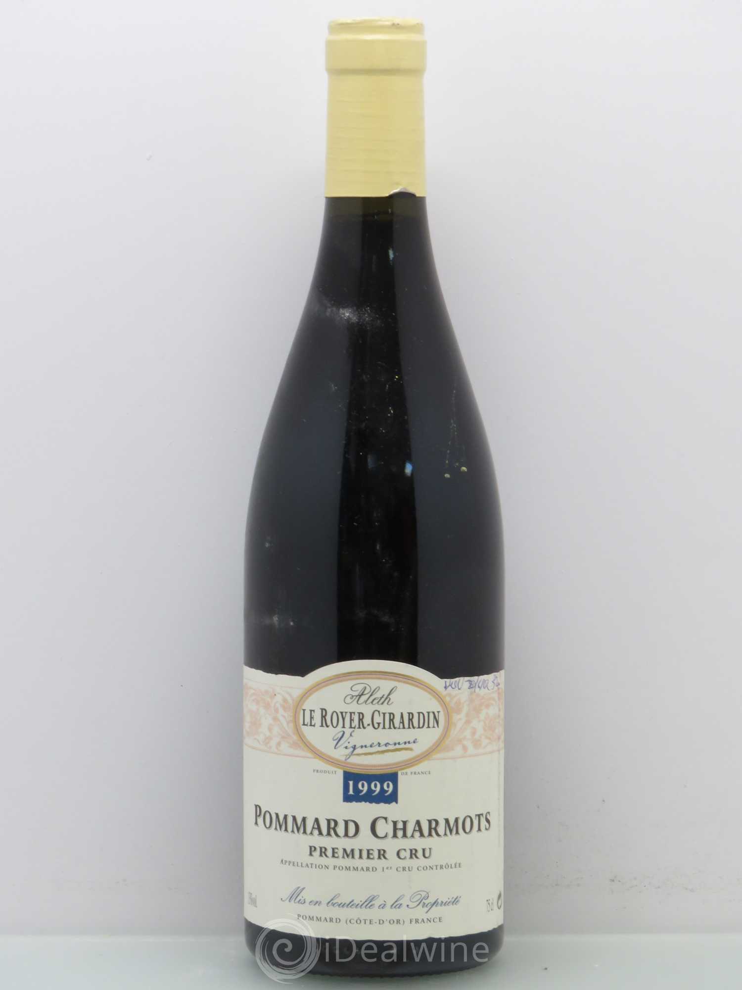 Pommard 1er Cru Charmots Aleth Le Royer Girardin 1999 - Posten von 1 Flasche - 0