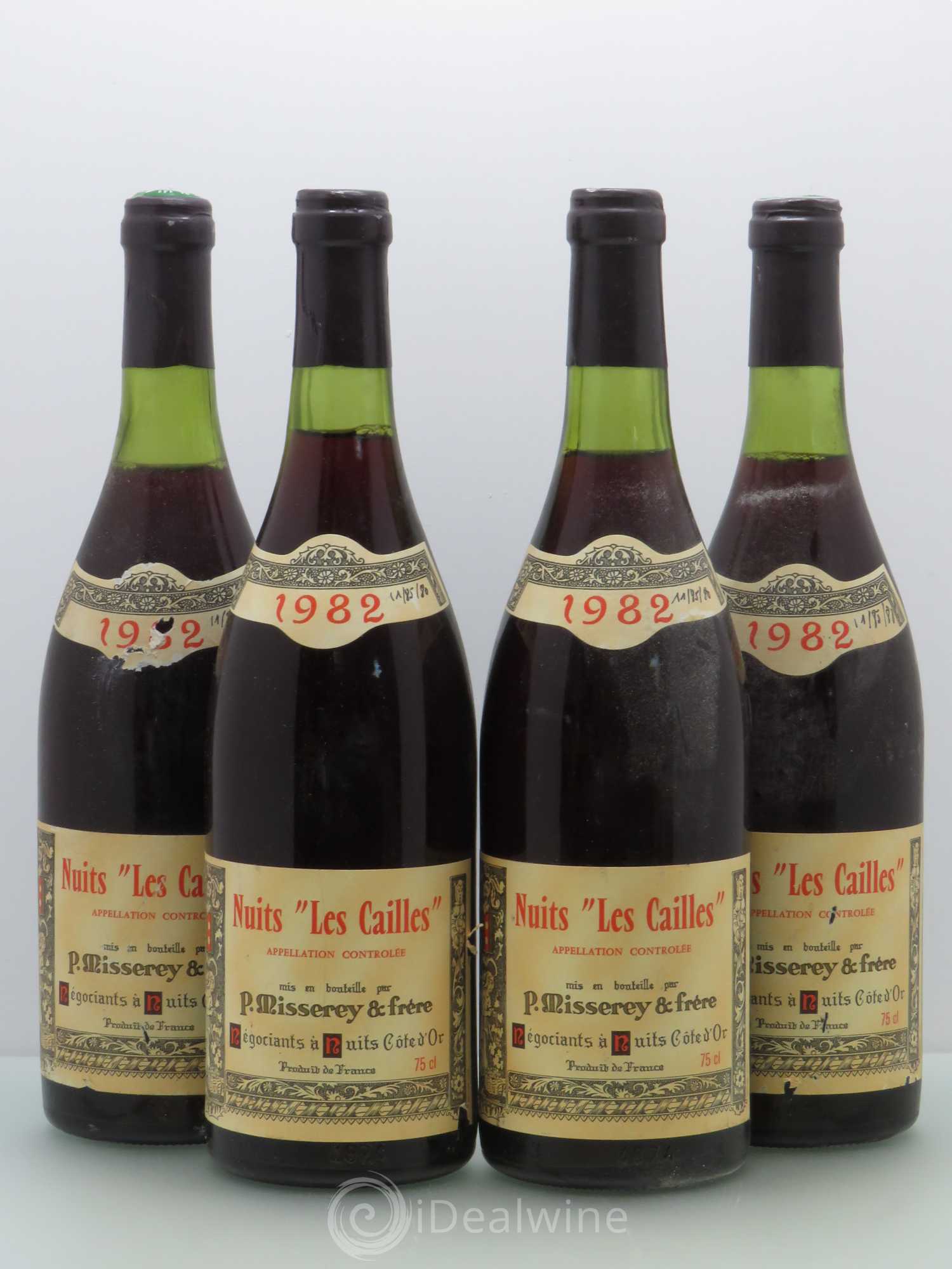 Nuits-Saint-Georges Les Cailles Misserey et Freres 1982 - Posten von 4 Flaschen - 0