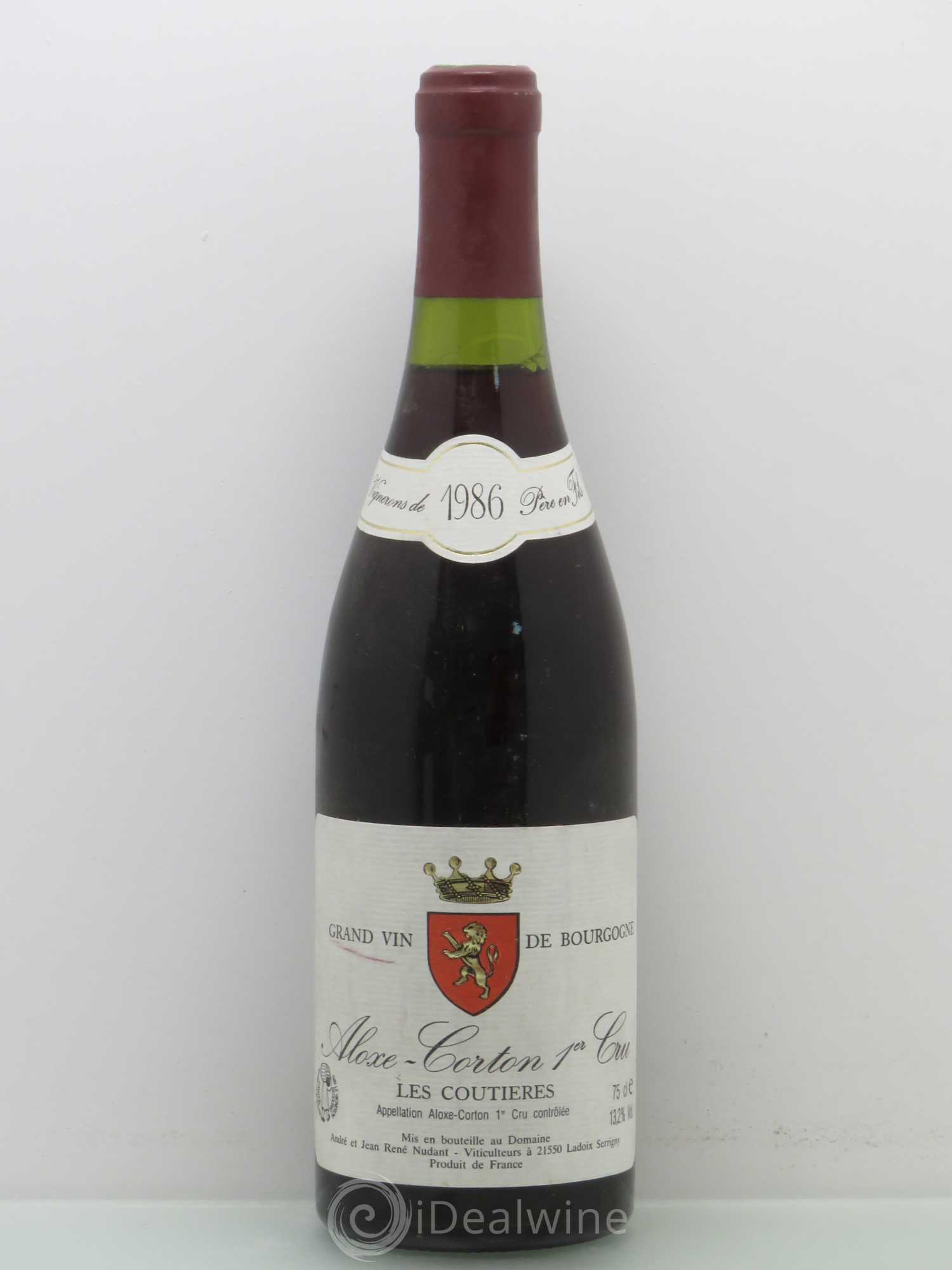Aloxe-Corton 1er Cru Coutieres Nudant 1986 - Posten von 1 Flasche - 0