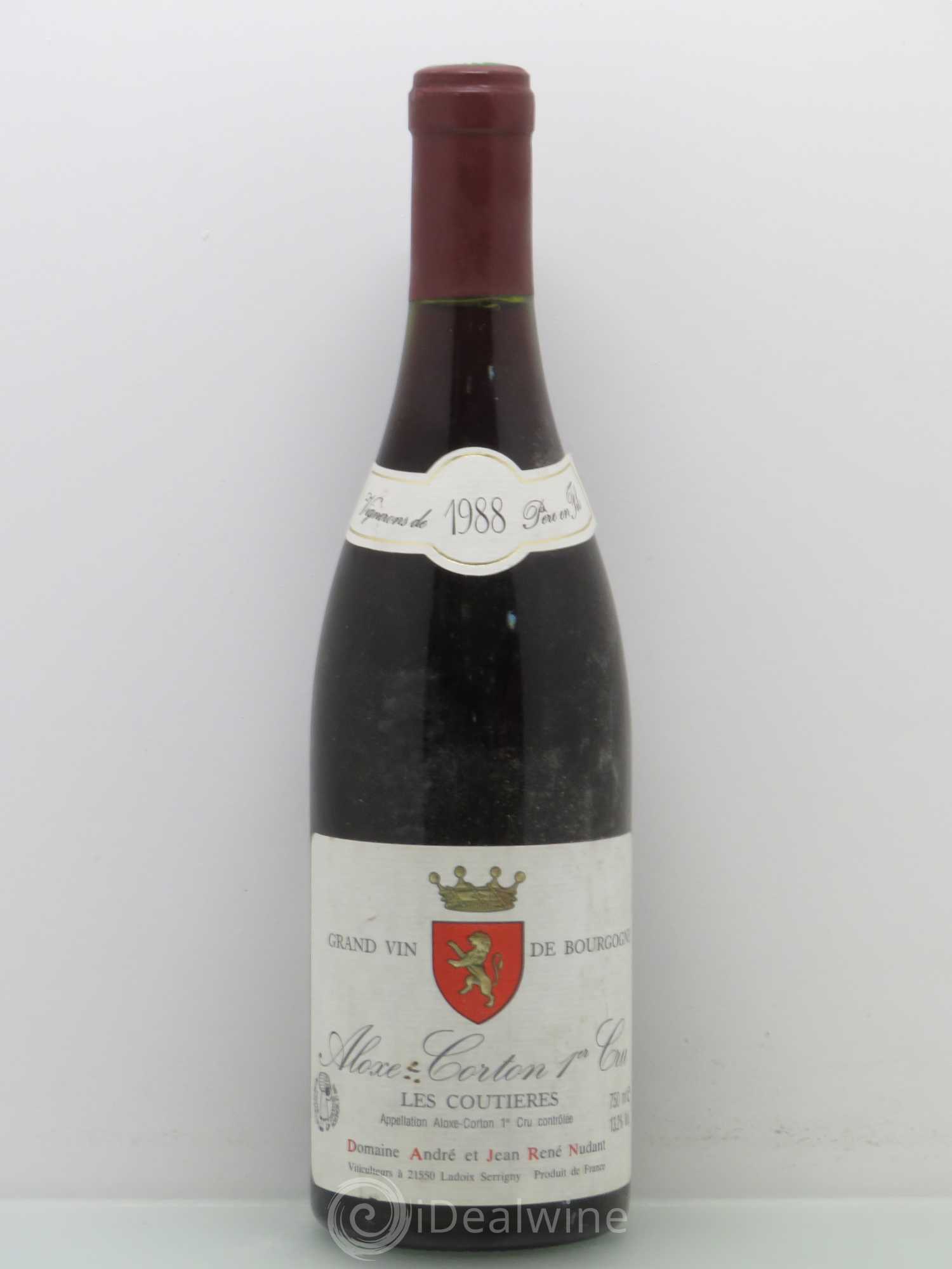 Aloxe-Corton 1er Cru Coutieres Nudant 1988 - Posten von 1 Flasche - 0