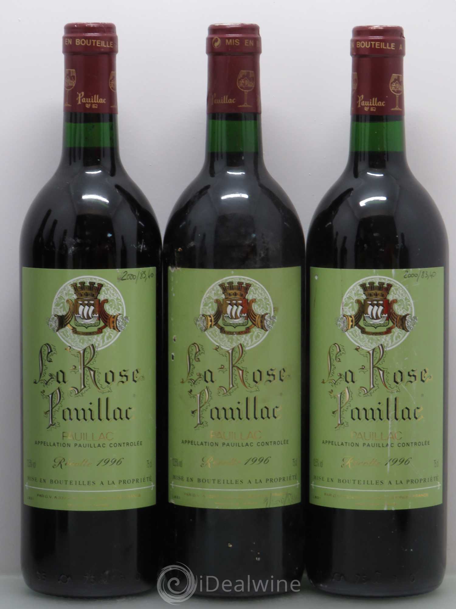 La Rose Pauillac 1996 - Lot de 7 bouteilles - 1