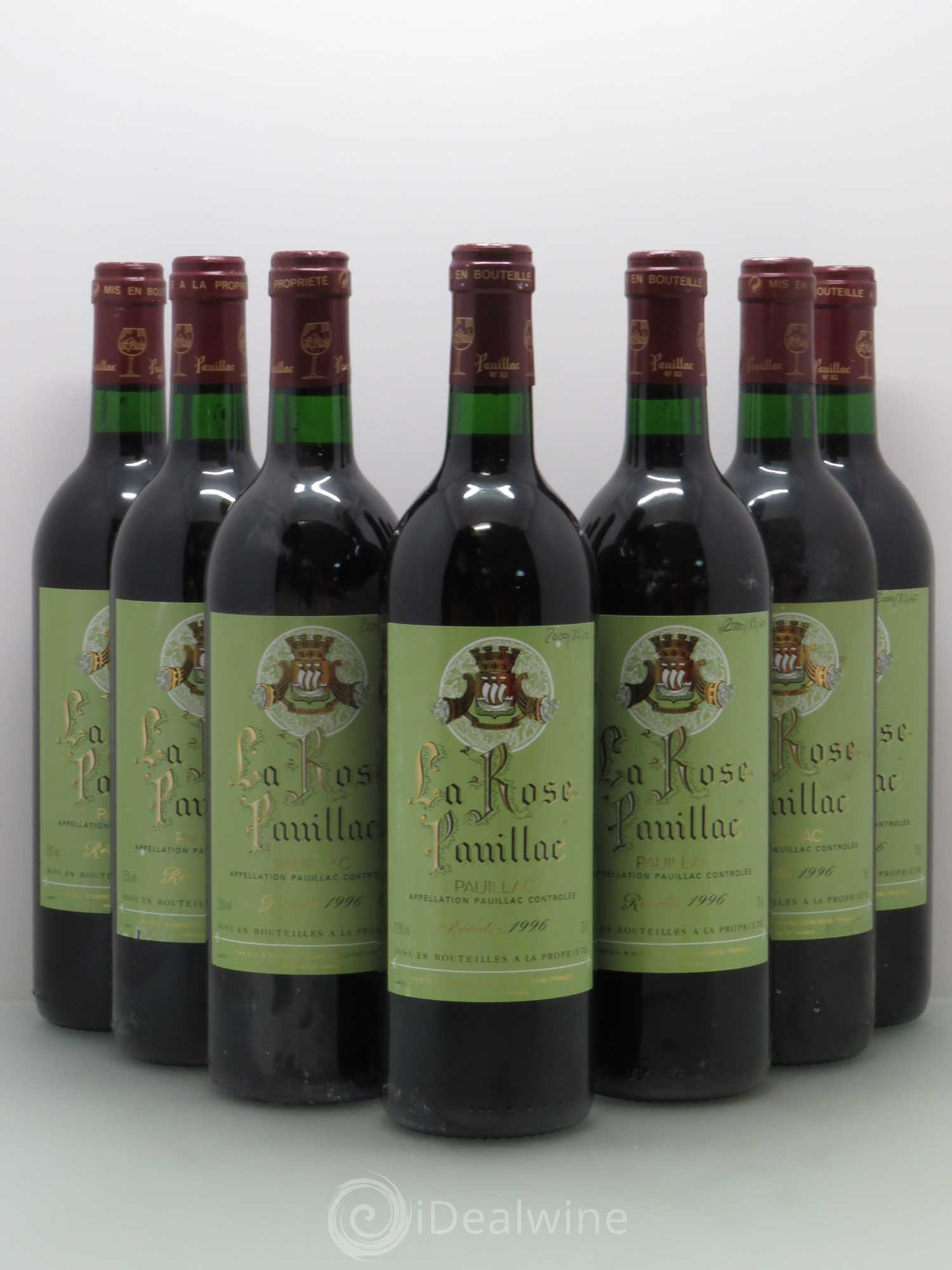 La Rose Pauillac 1996 - Lot de 7 bouteilles - 0