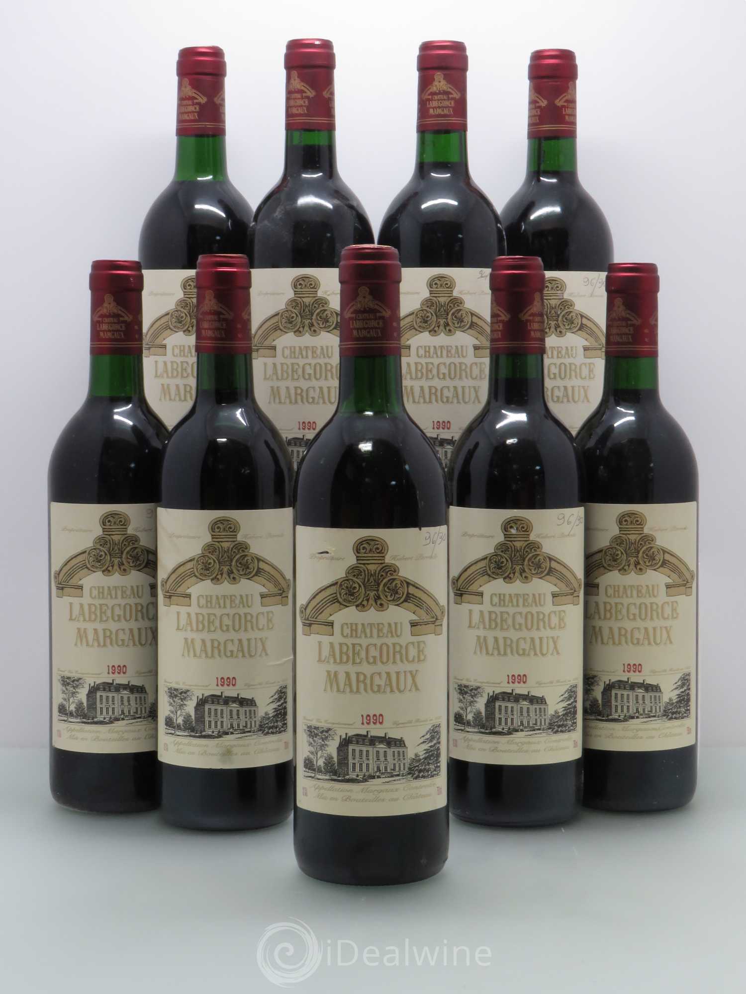 Château Labegorce Cru Bourgeois 1990 - Lot de 9 bouteilles - 0