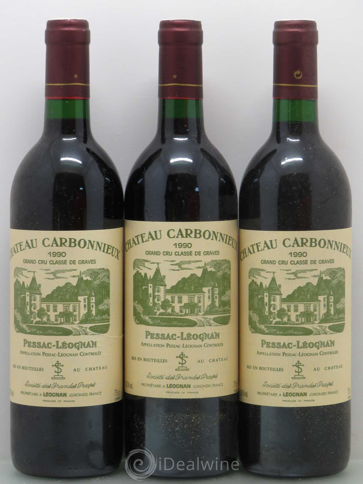 Château Carbonnieux Cru Classé de Graves 1990 - Lot de 11 bouteilles - 1