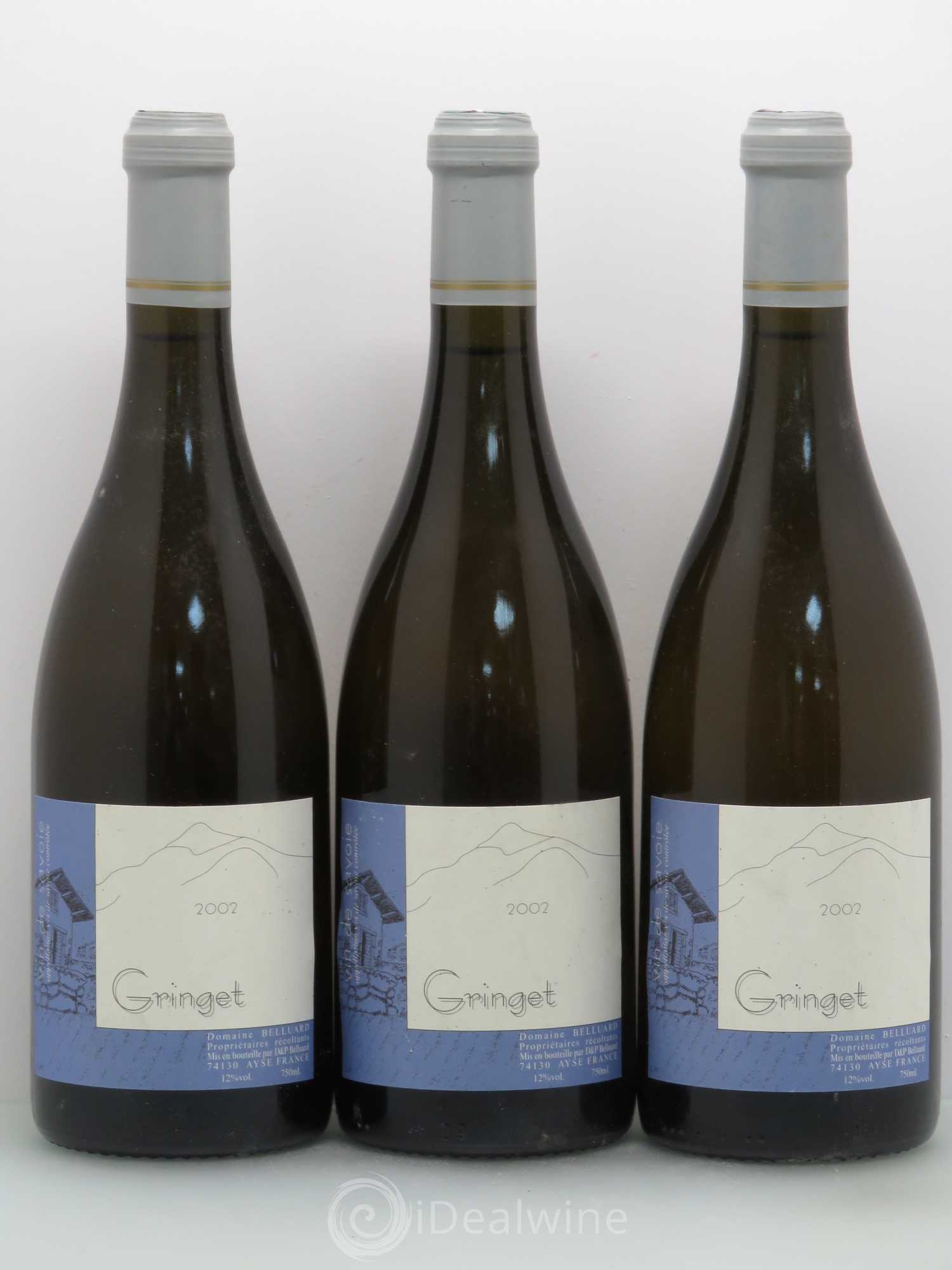 Vin de Savoie Gringet Belluard 2002 - Posten von 3 Flaschen - 0