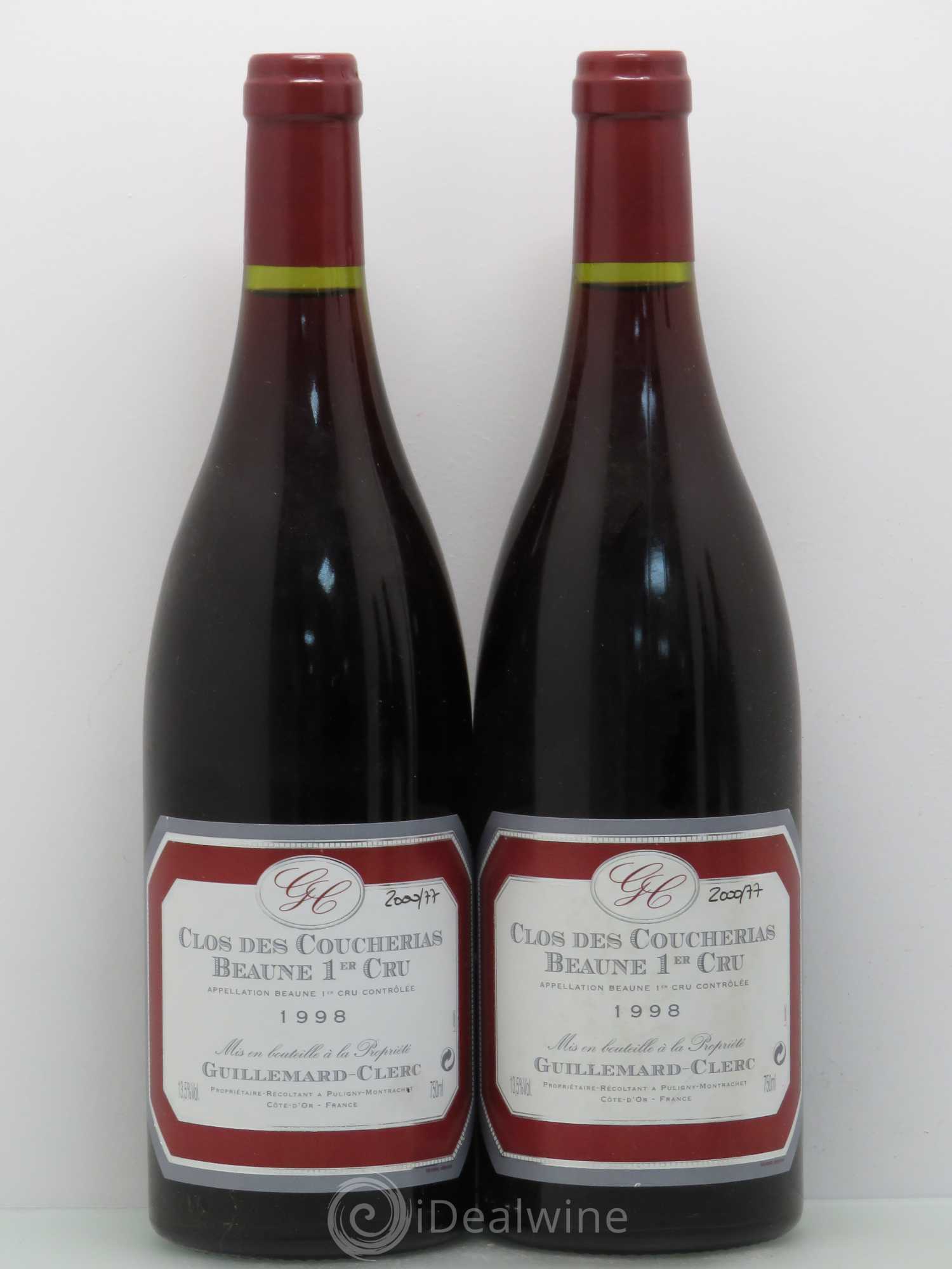 Beaune Beaune 1er Cru - Clos des Coucherias - Guillemard Clerc 1998 - Posten von 4 Flaschen - 1