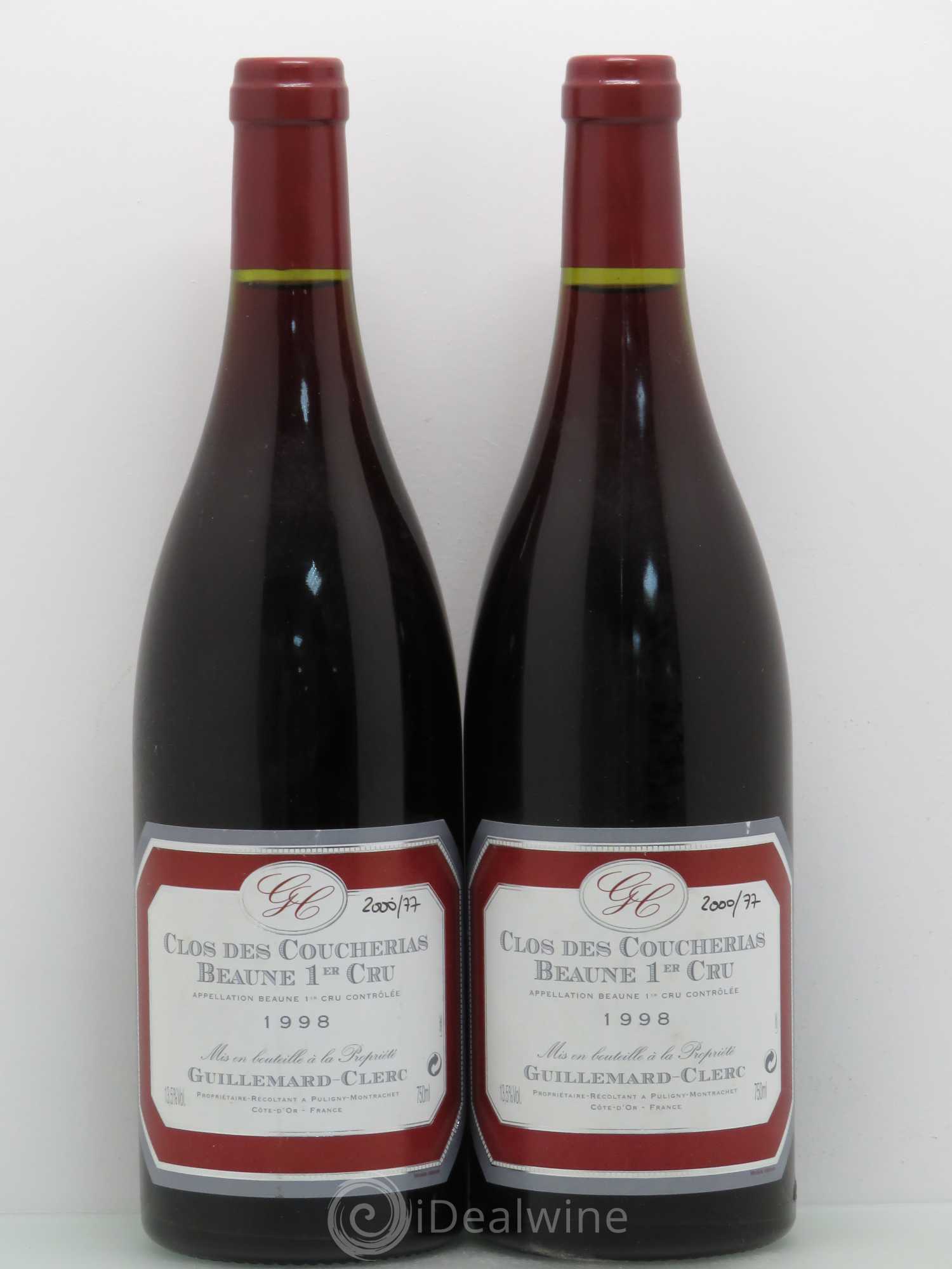 Beaune Beaune 1er Cru - Clos des Coucherias - Guillemard Clerc 1998 - Posten von 4 Flaschen - 2