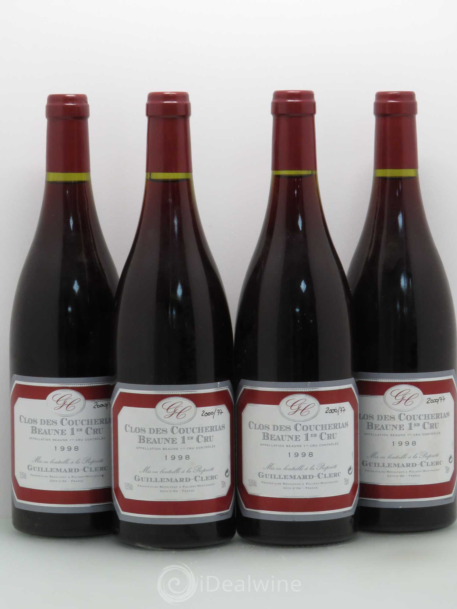 Beaune Beaune 1er Cru - Clos des Coucherias - Guillemard Clerc 1998 - Posten von 4 Flaschen - 0