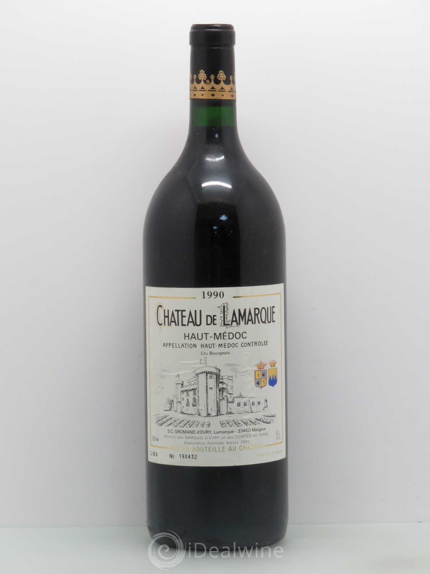 Château de Lamarque Cru Bourgeois 1990 - Lot de 1 magnum - 0
