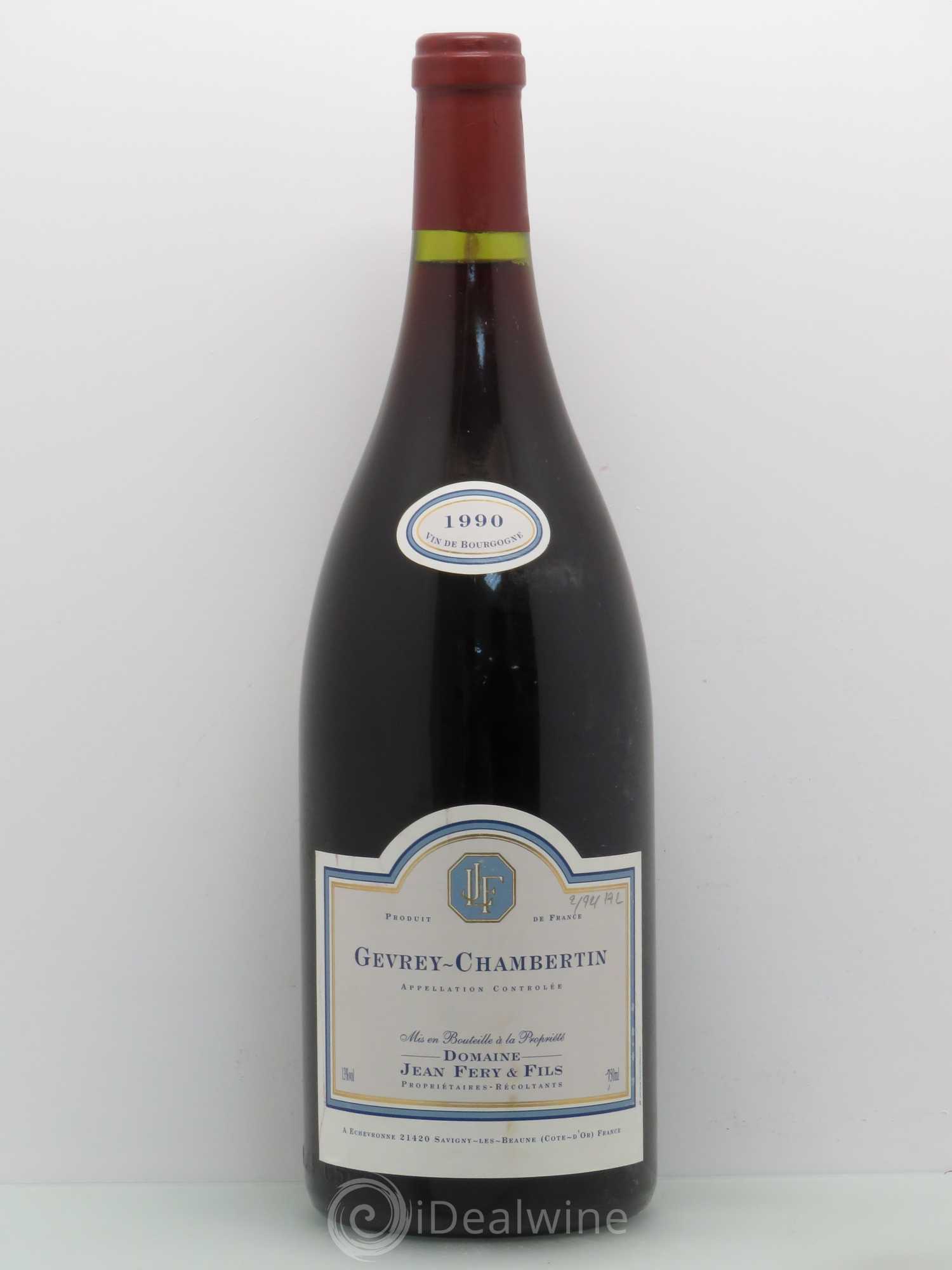 Gevrey-Chambertin Jean Fery 1990 - Posten von 1 Magnum - 0