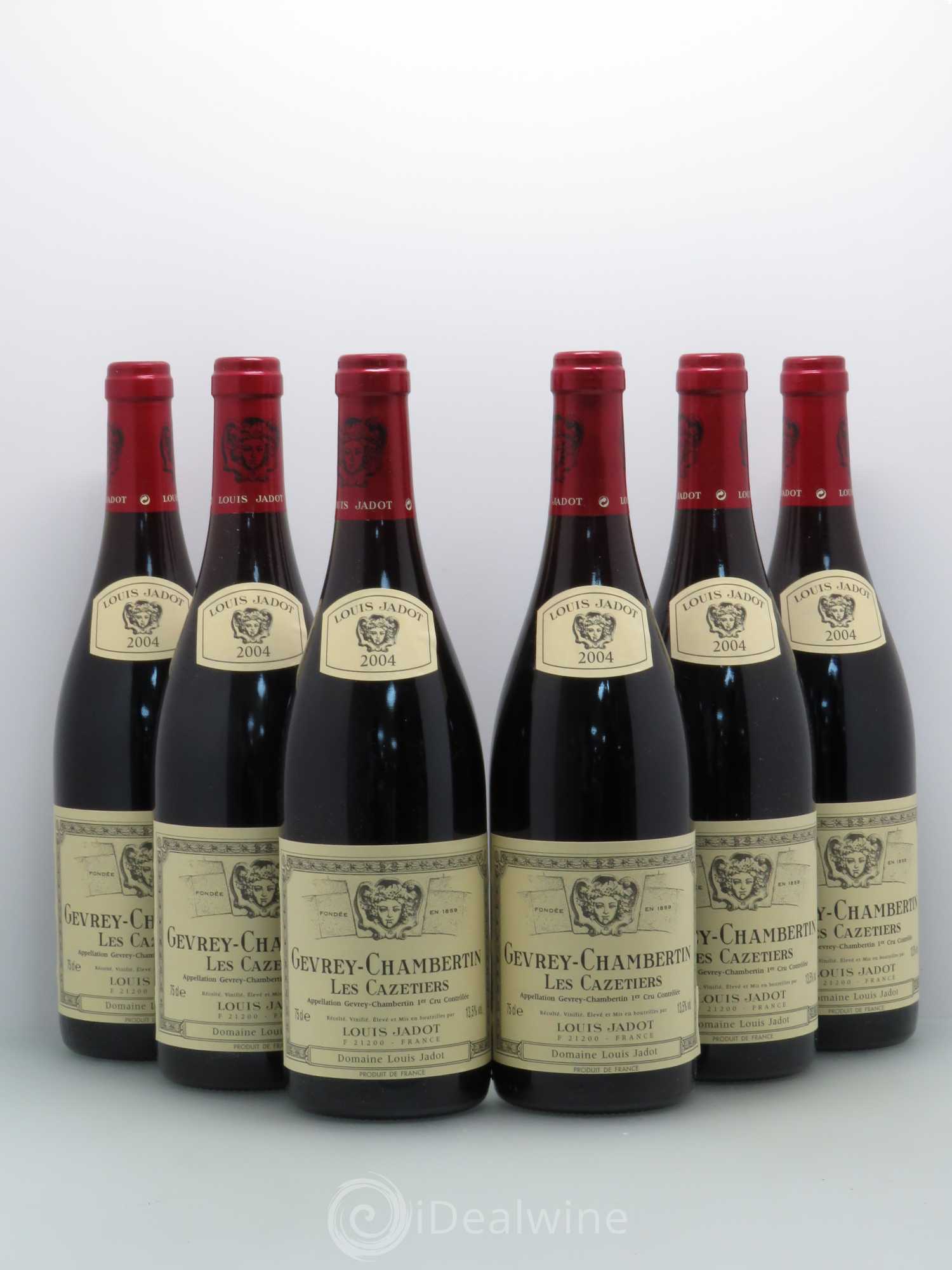 Gevrey-Chambertin Gevrey Chambertin 1er Cru Cazetiers Jadot 2004 - Posten von 6 Flaschen - 0