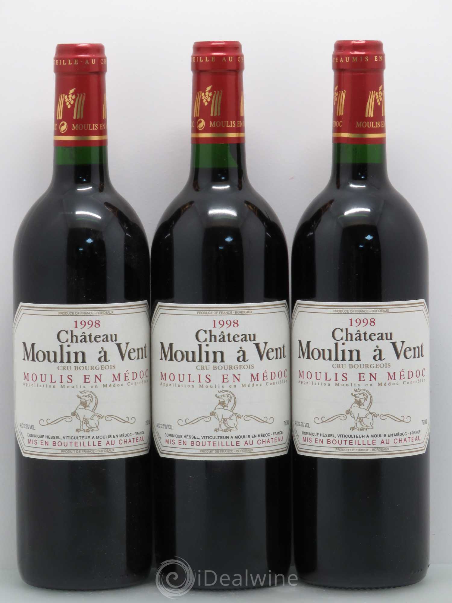 Château Moulin à Vent Cru Bourgeois 1998 - Lot de 6 bouteilles - 2