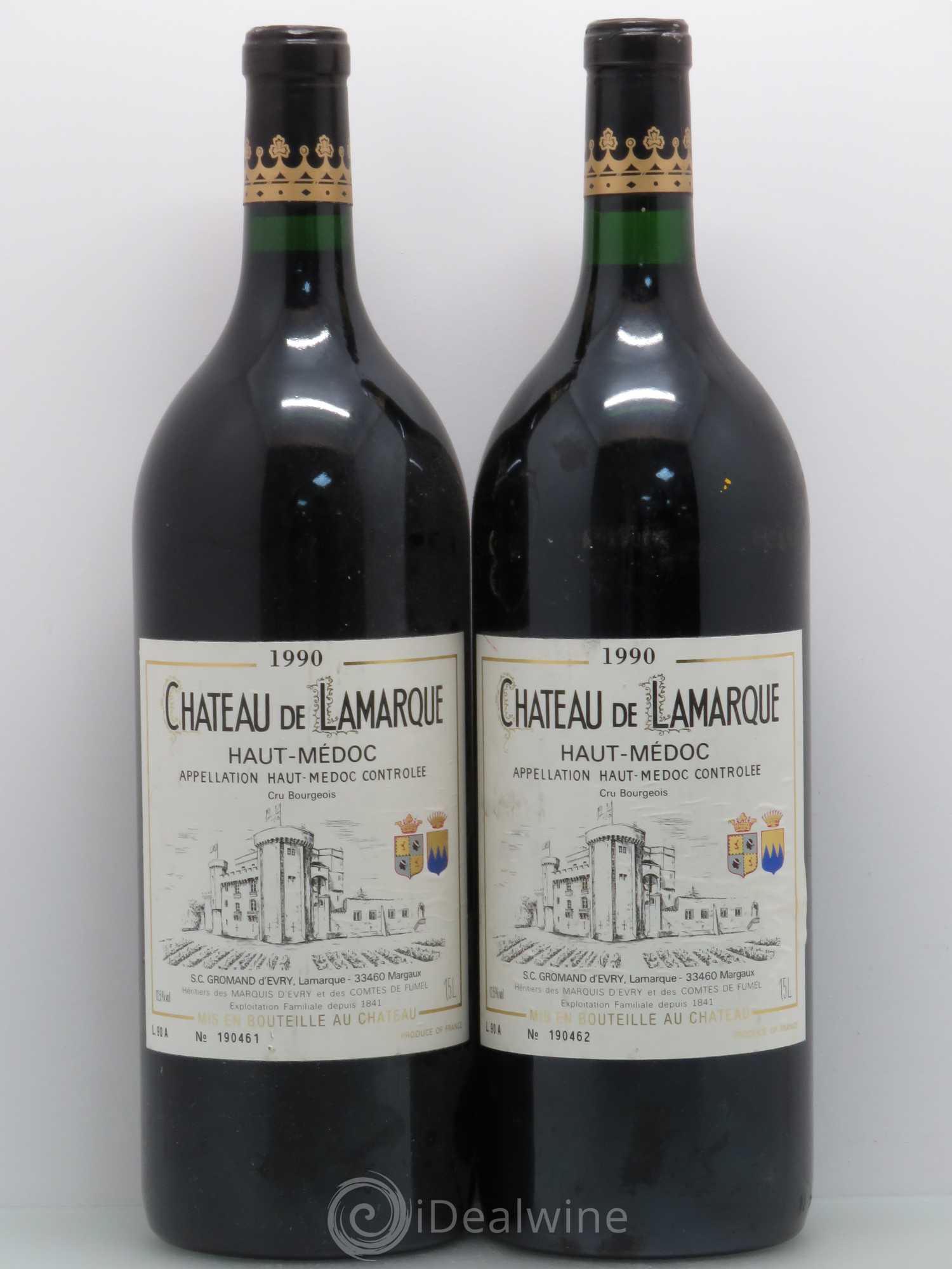 Château de Lamarque Cru Bourgeois 1990 - Lot de 2 magnums - 0