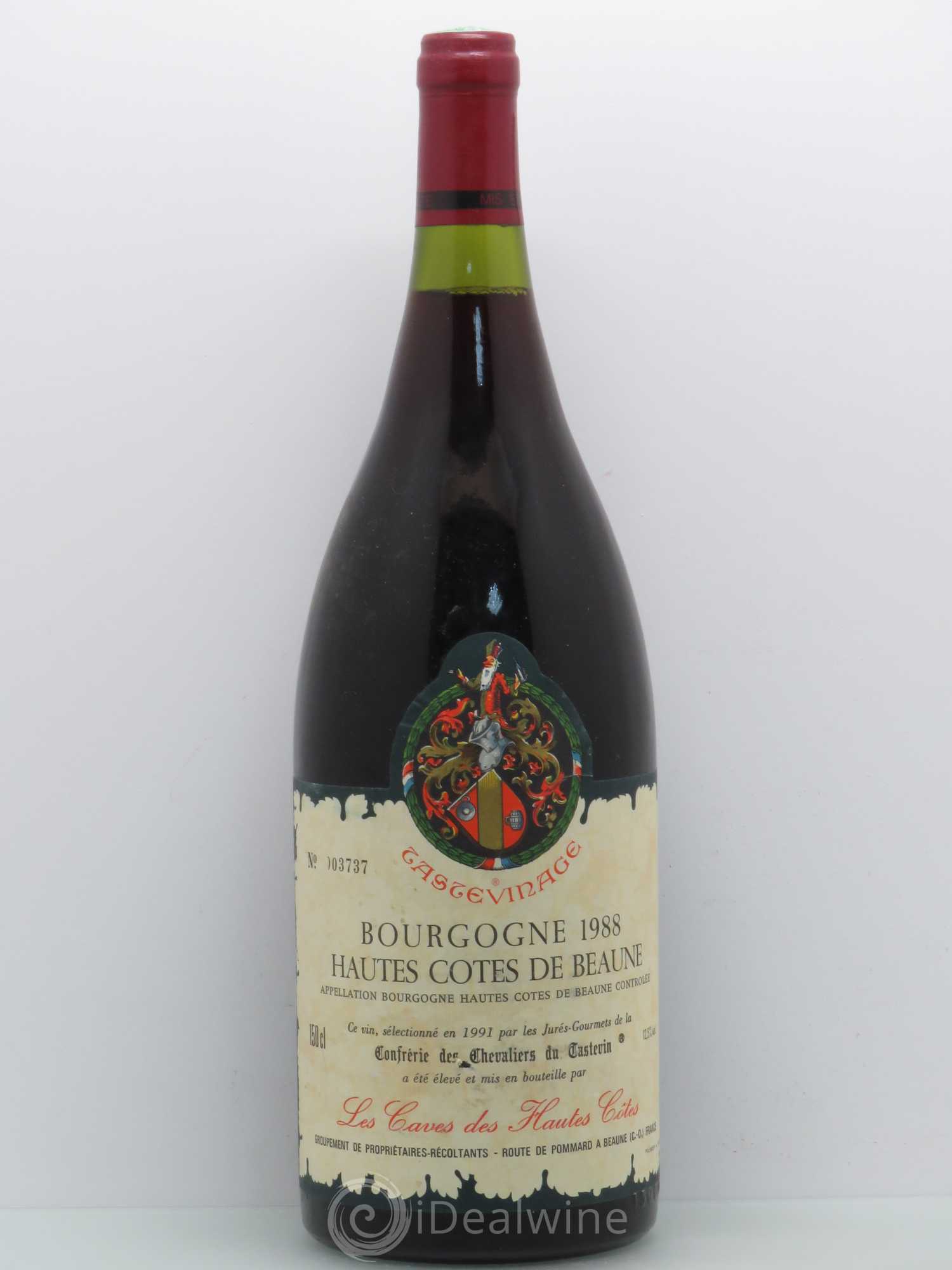 Hautes-Côtes de Beaune Tastevinage - Les caves des hautes côtes 1988 - Posten von 1 Magnum - 0