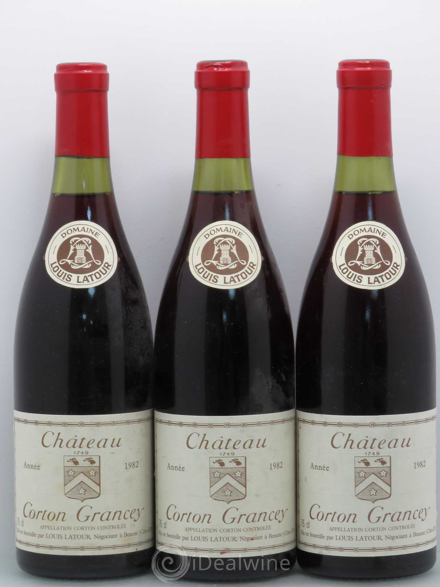 Corton Grand Cru Château Corton Grancey Louis Latour Corton Grancey 1982 - Lotto di 3 bottiglie - 0