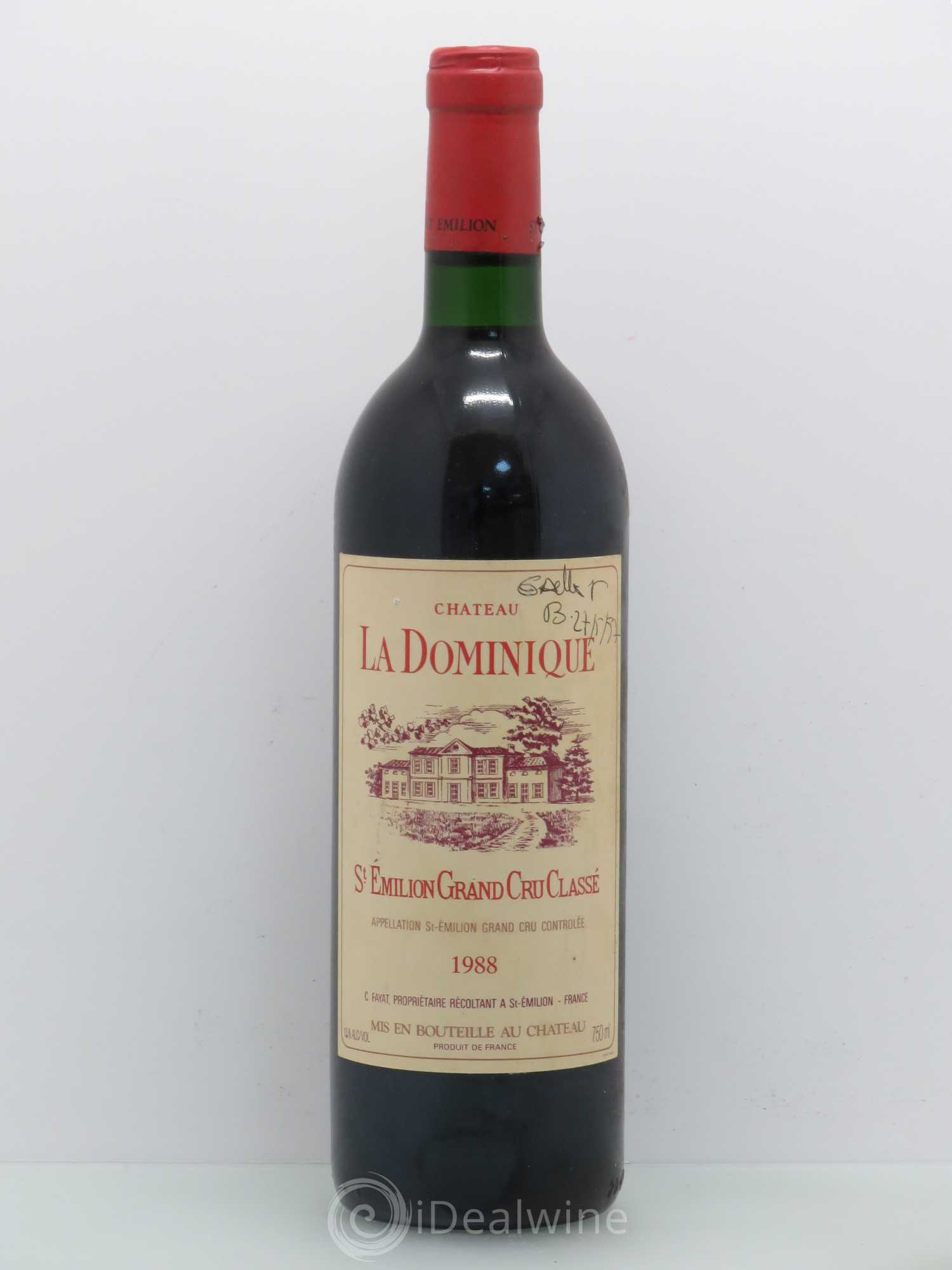 Château la Dominique Grand Cru Classé 1988 - Lot de 1 bouteille - 0