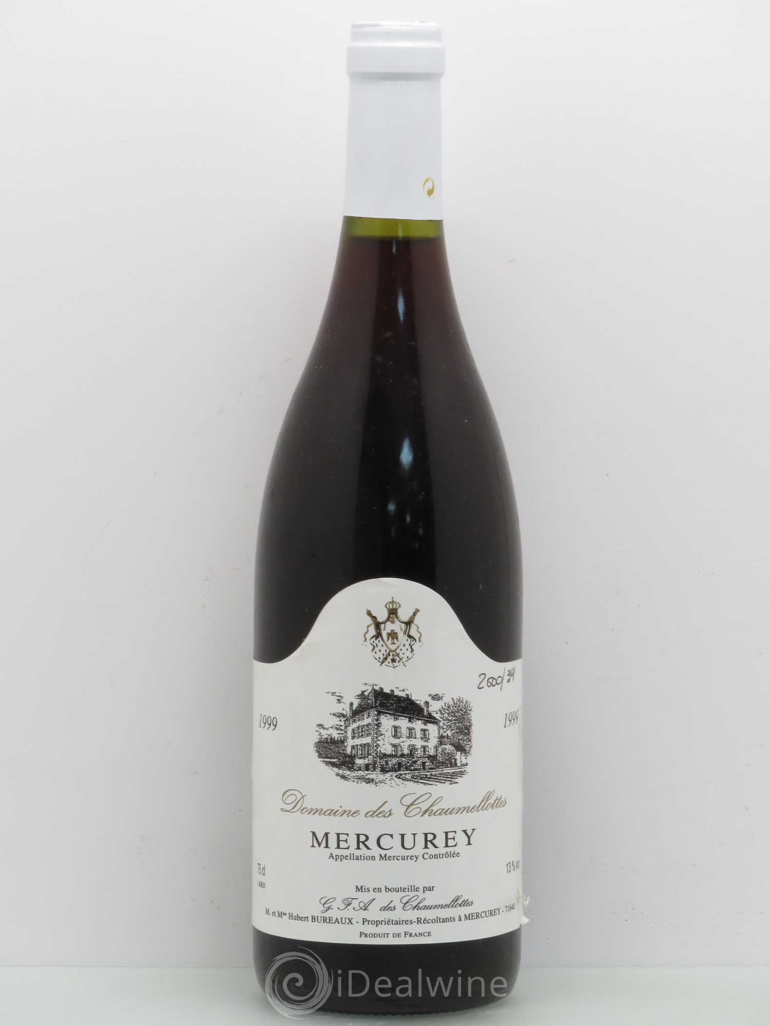 Mercurey Domaine Des Chaumellottes 1999 - Posten von 1 Flasche - 0