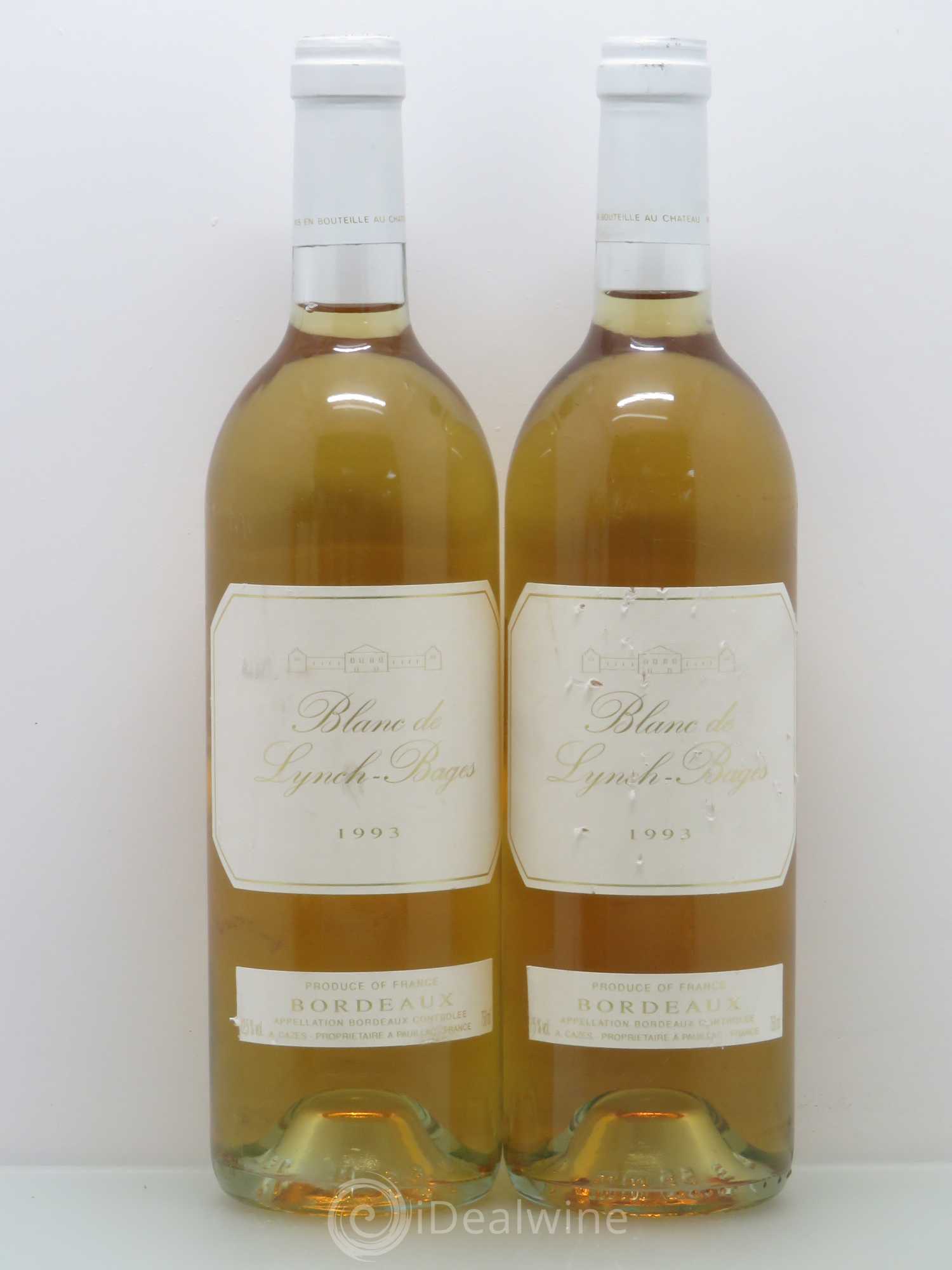 Blanc de Lynch Bages 1993 - Lot of 4 bottles - 2