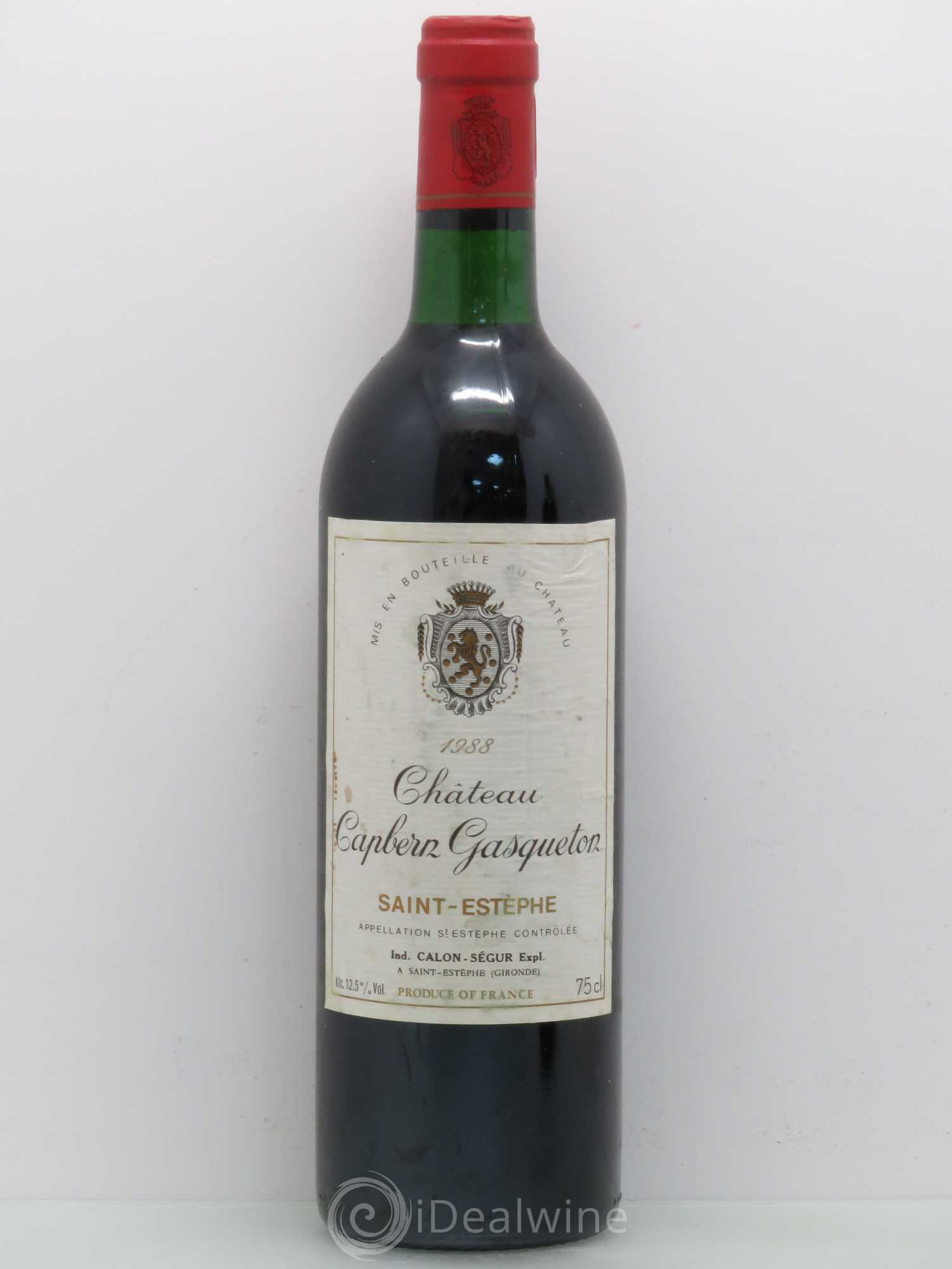 Château Capbern Gasqueton 1988 - Lot de 1 bouteille - 0