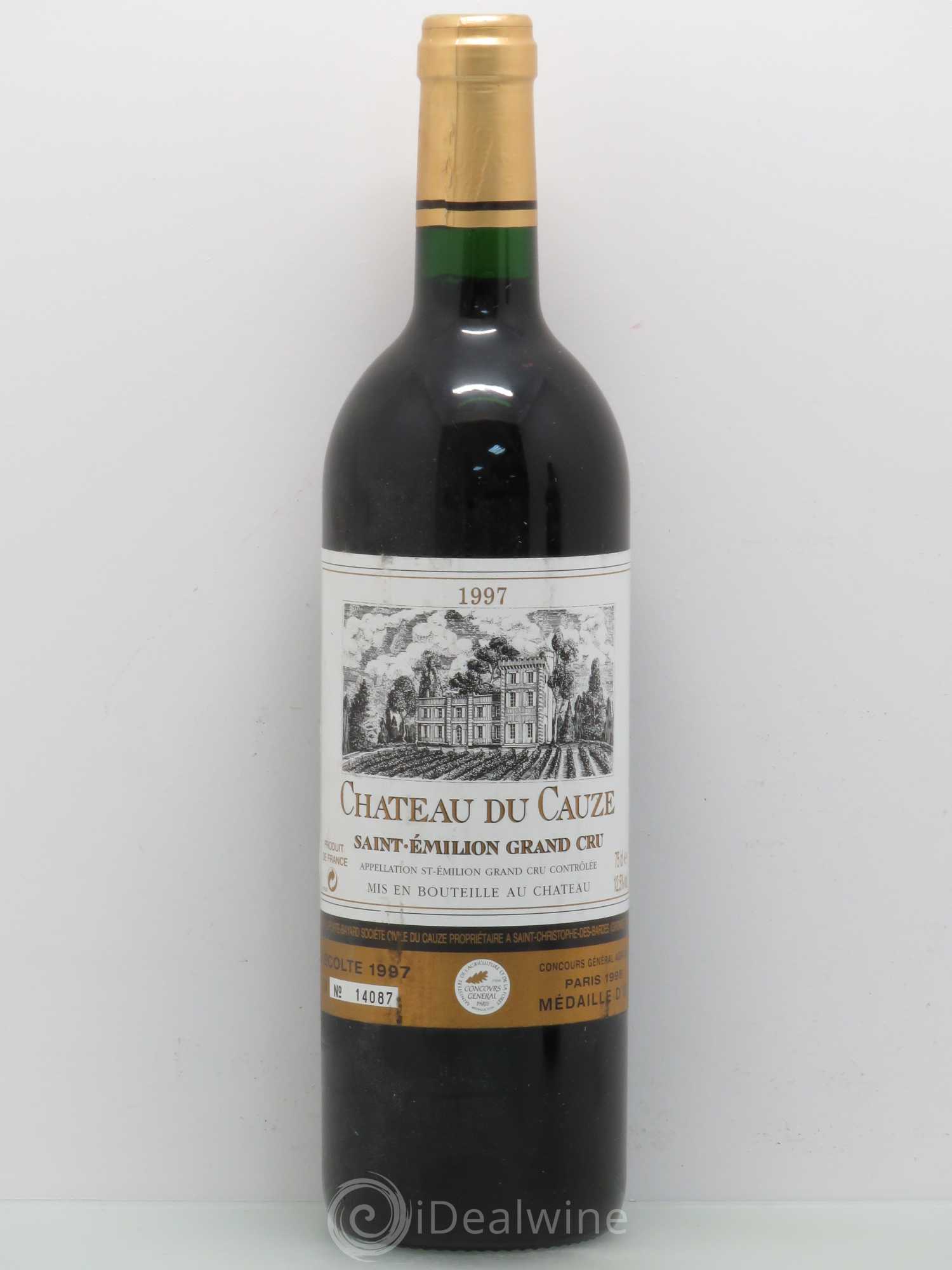 Saint-Émilion Château du Cauze 1997 - Lot de 1 bouteille - 0