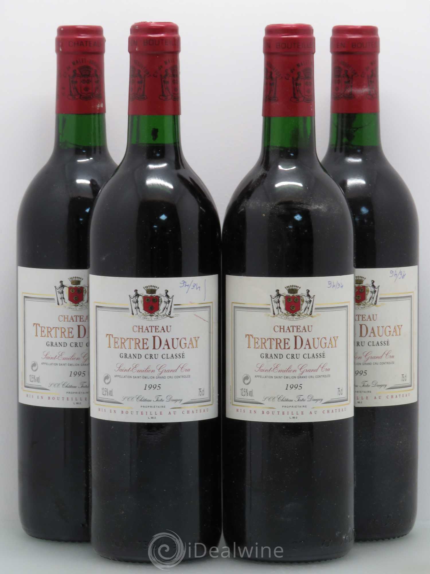 Château Tertre Daugay Grand Cru Classé 1995 - Lot de 4 bouteilles - 0