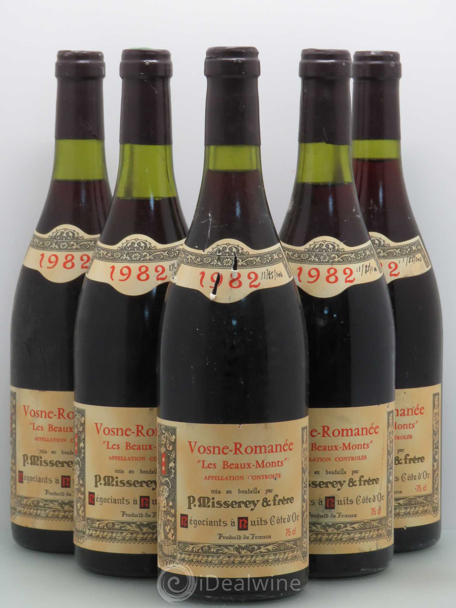 Vosne-Romanée 1982 - Posten von 5 Flaschen - 0