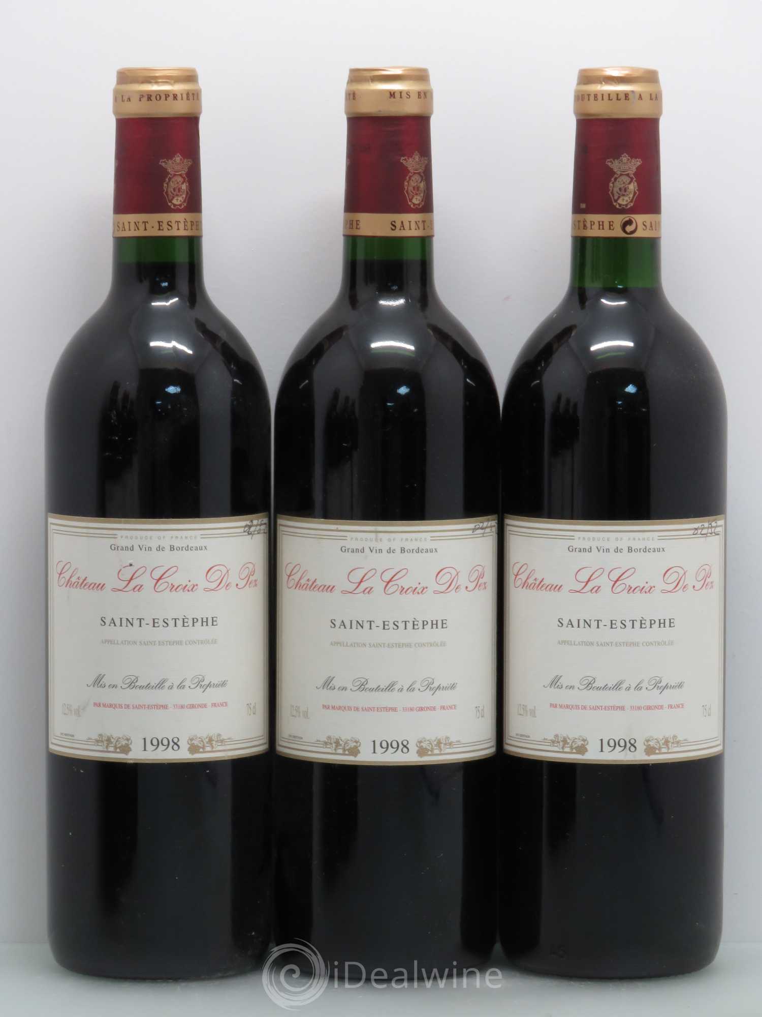 Château Saint-Estèphe Château La Croix de Pez 1998 - Posten von 6 Flaschen - 2