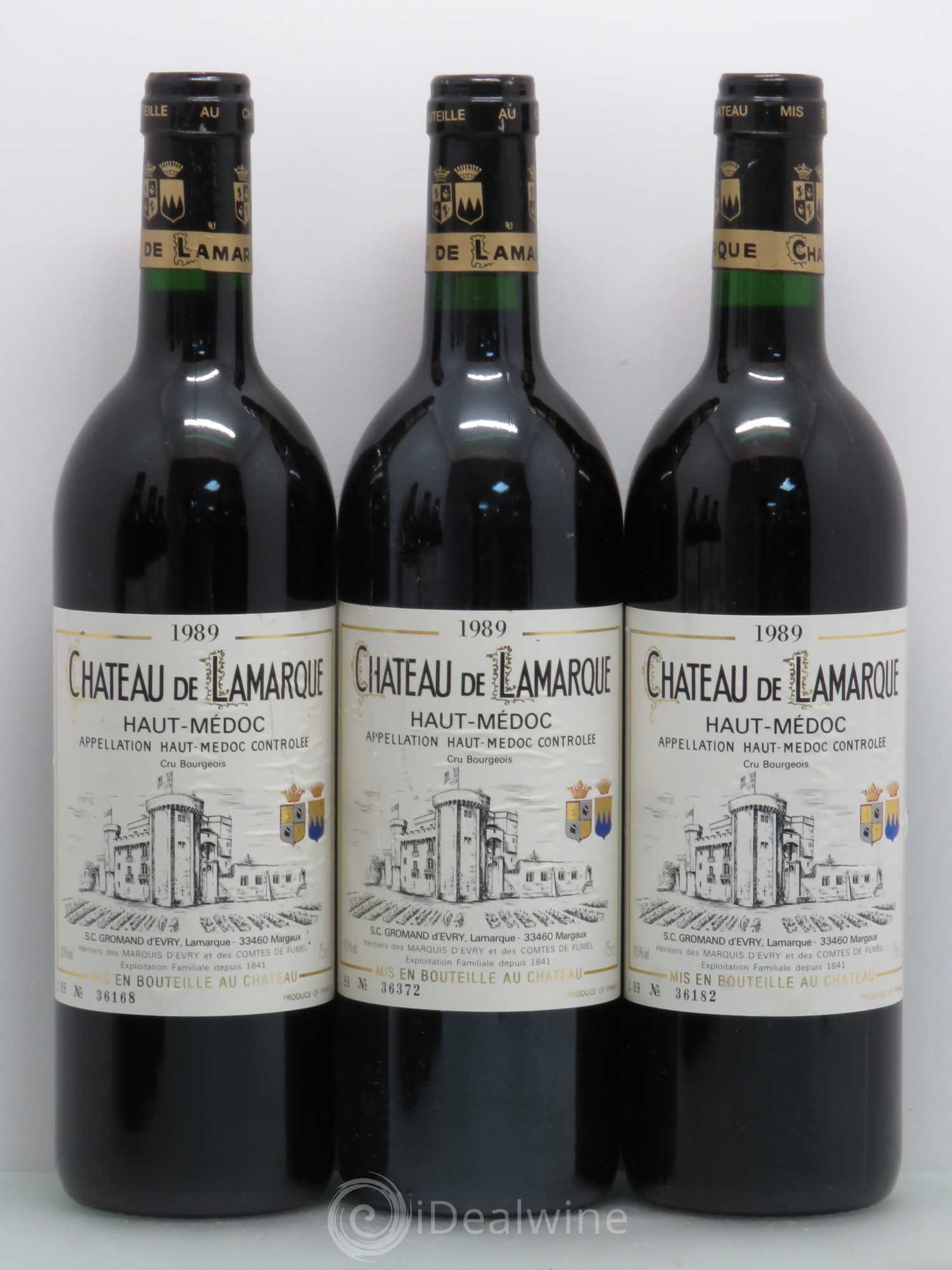 Château de Lamarque Cru Bourgeois 1989 - Lot de 6 bouteilles - 2