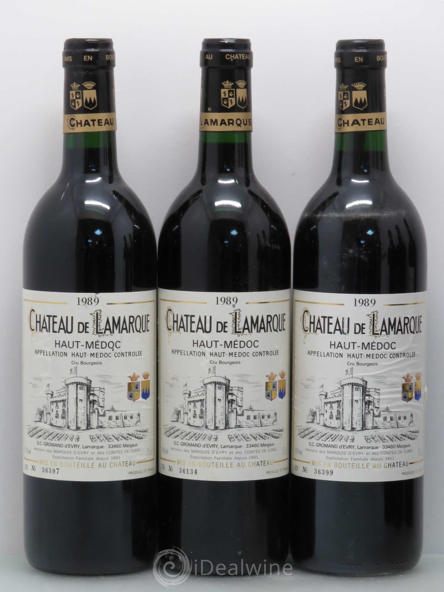 Château de Lamarque Cru Bourgeois 1989 - Lot de 6 bouteilles - 1