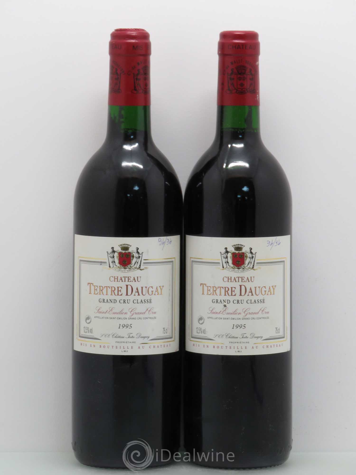Château Tertre Daugay Grand Cru Classé 1995 - Lot de 2 bouteilles - 0