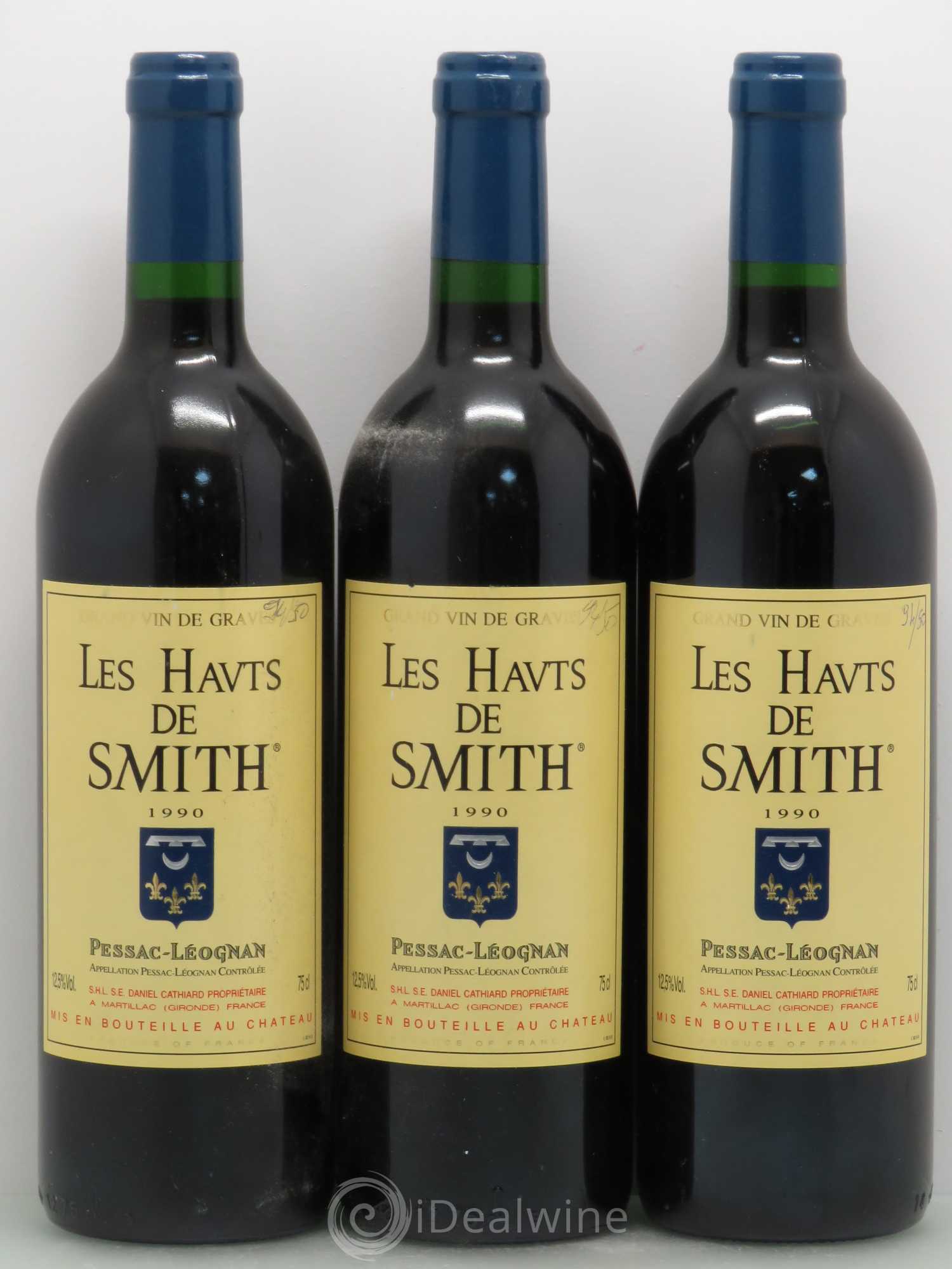 Les Hauts de Smith Second Vin 1990 - Lot de 3 bouteilles - 0