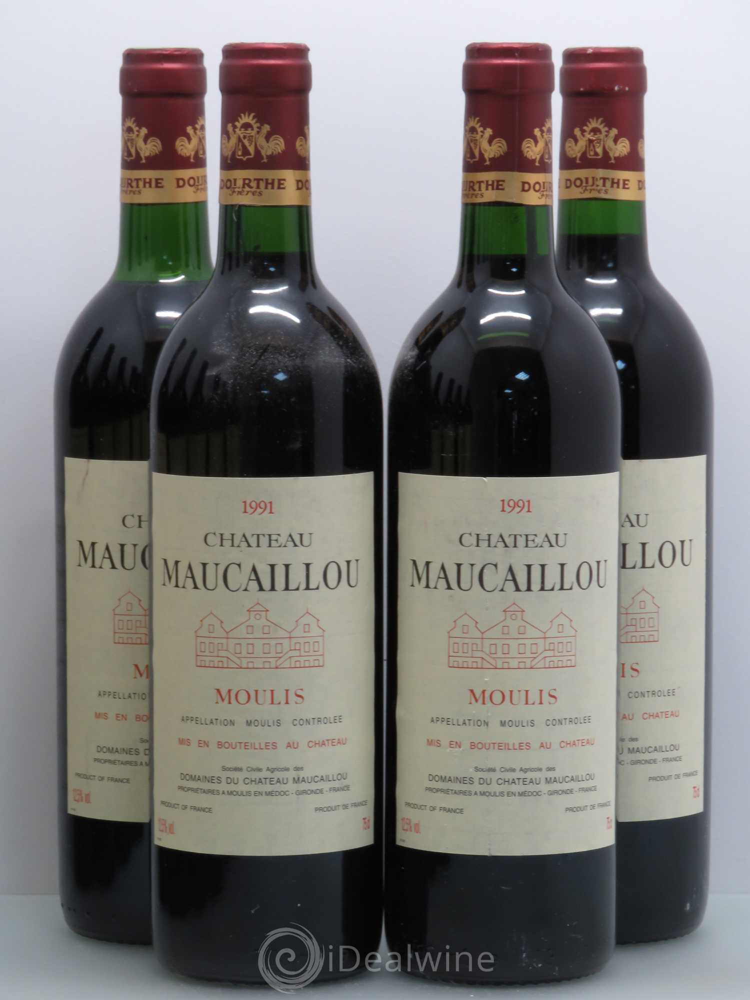 Château Maucaillou 1991 - Lot de 4 bouteilles - 0