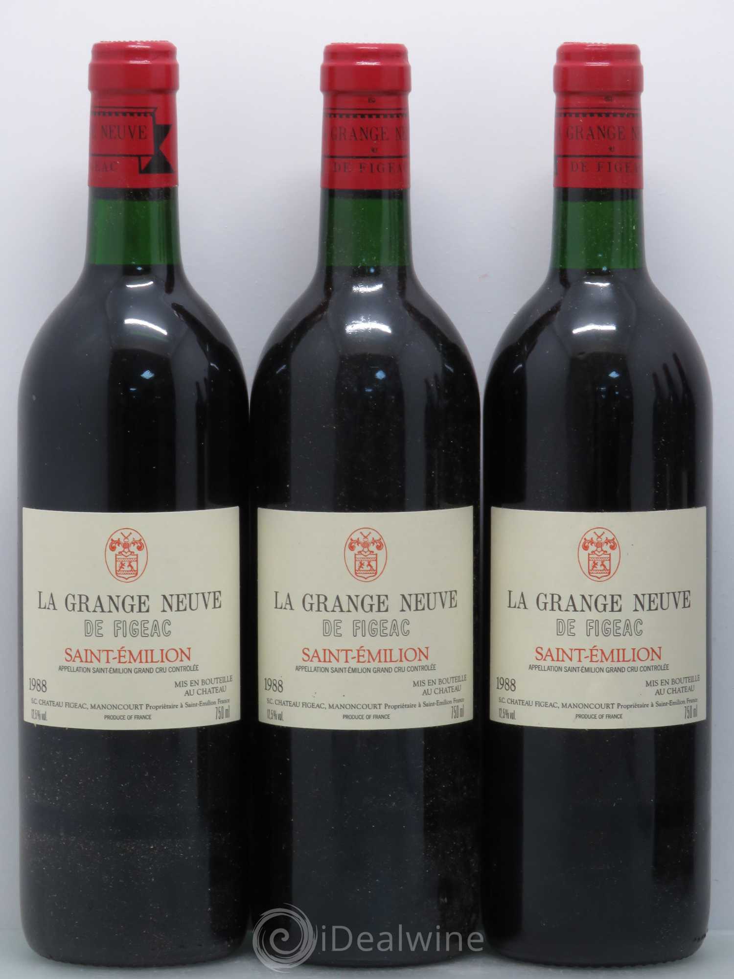 Château La Grange Neuve de Figeac 1988 - Lot de 6 bouteilles - 1