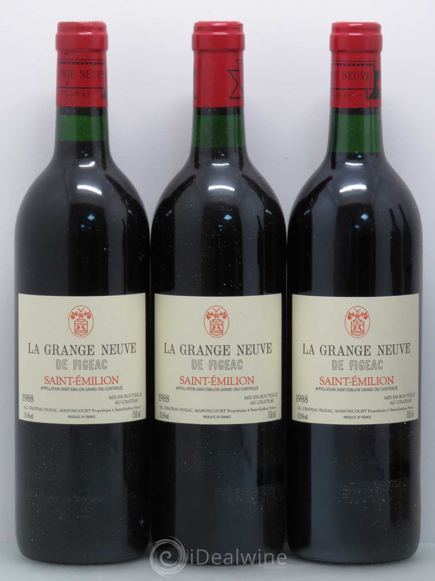 Château La Grange Neuve de Figeac 1988 - Lot de 5 bouteilles - 1