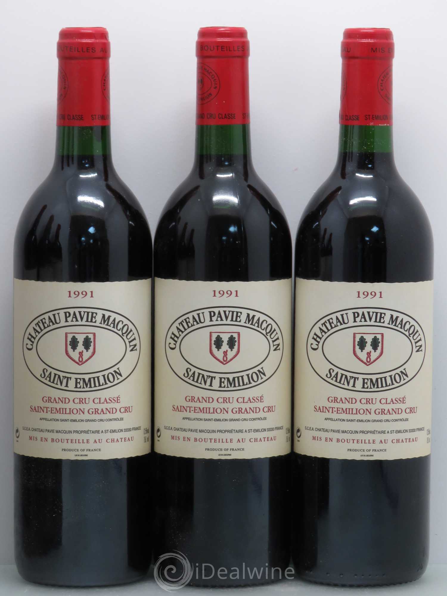 Château Pavie Macquin 1er Grand Cru Classé B 1991 - Lot de 12 bouteilles - 3