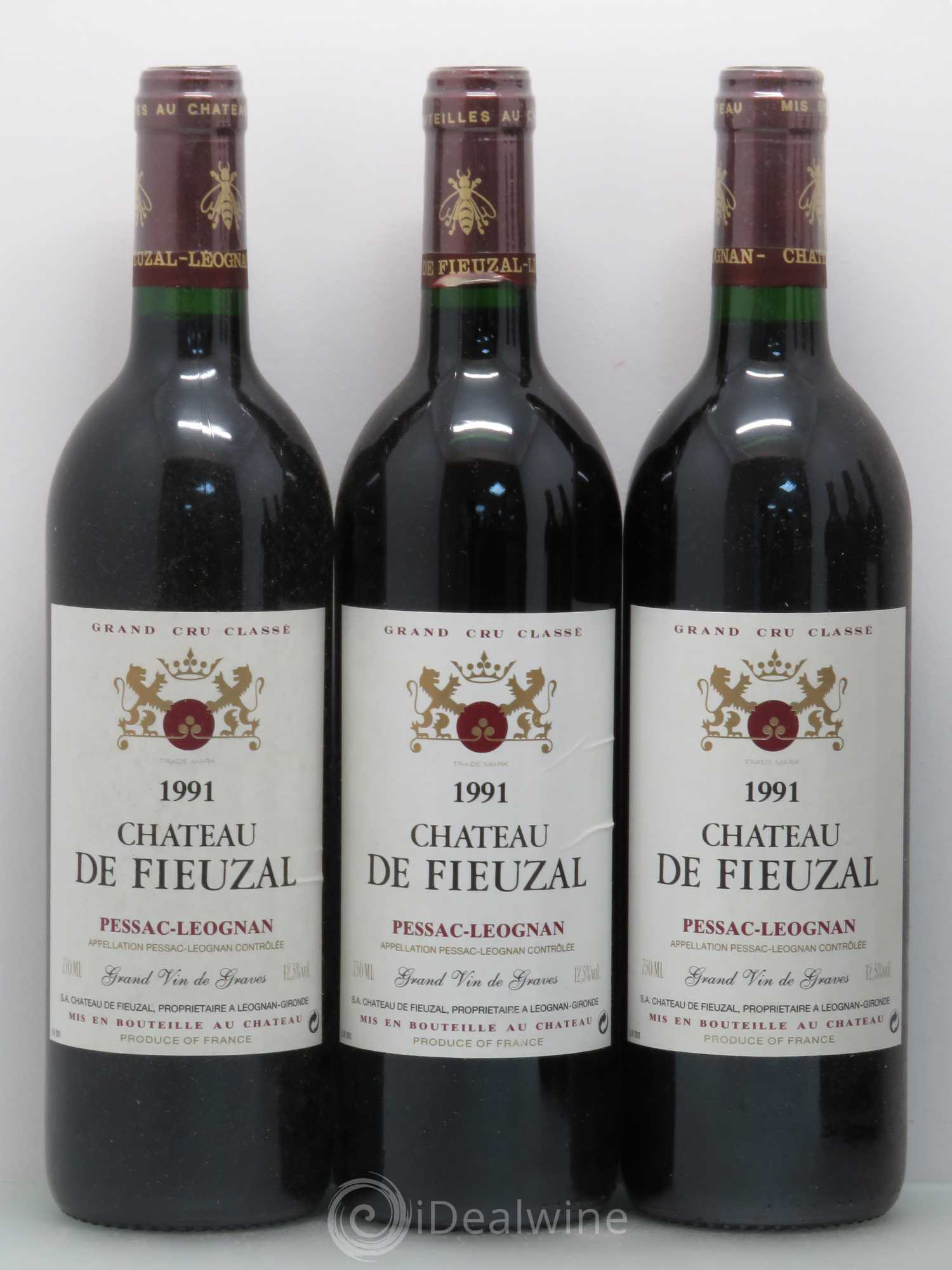 Château de Fieuzal Cru Classé de Graves 1991 - Lot de 6 bouteilles - 1