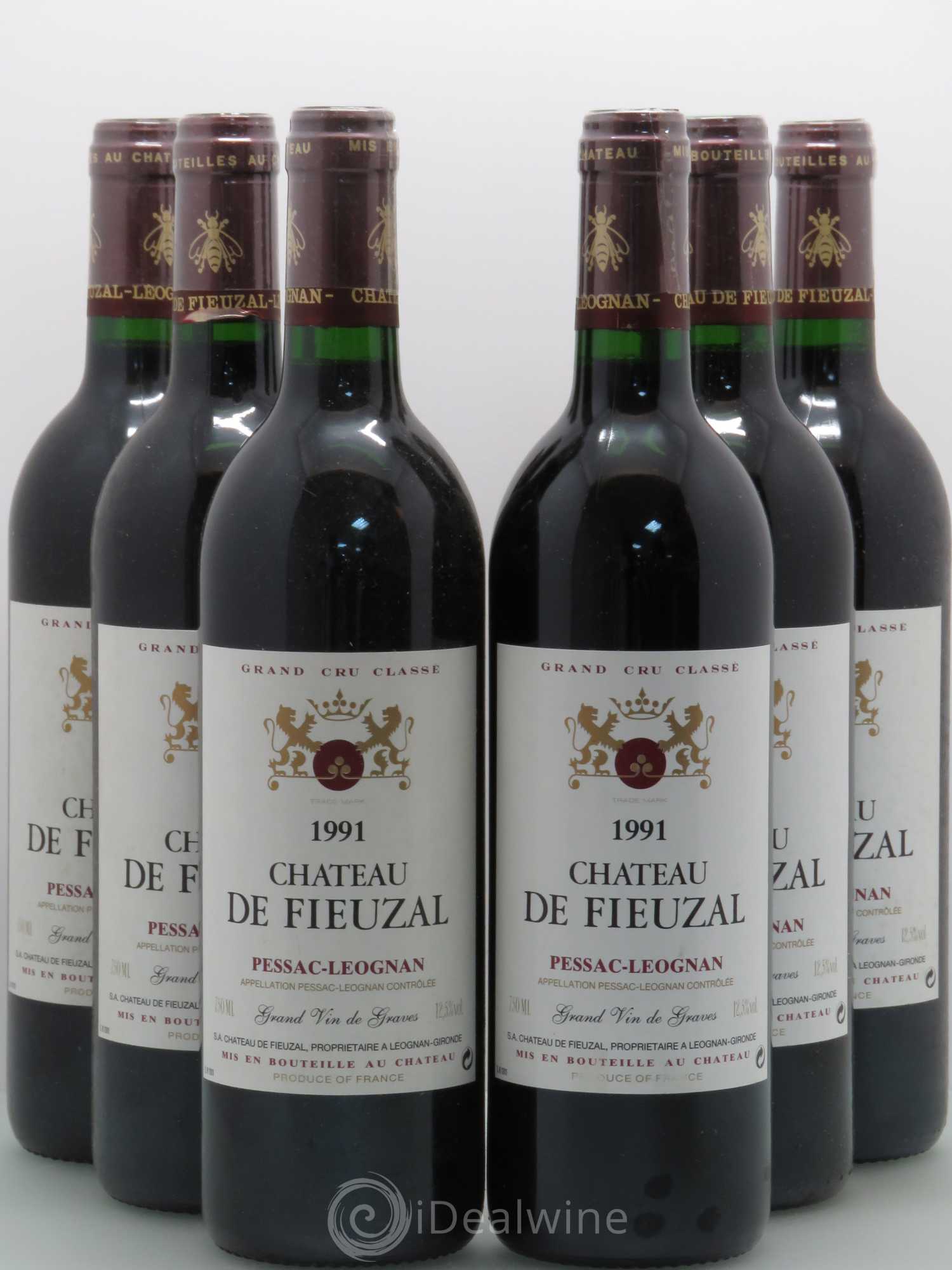Château de Fieuzal Cru Classé de Graves 1991 - Lot de 6 bouteilles - 0