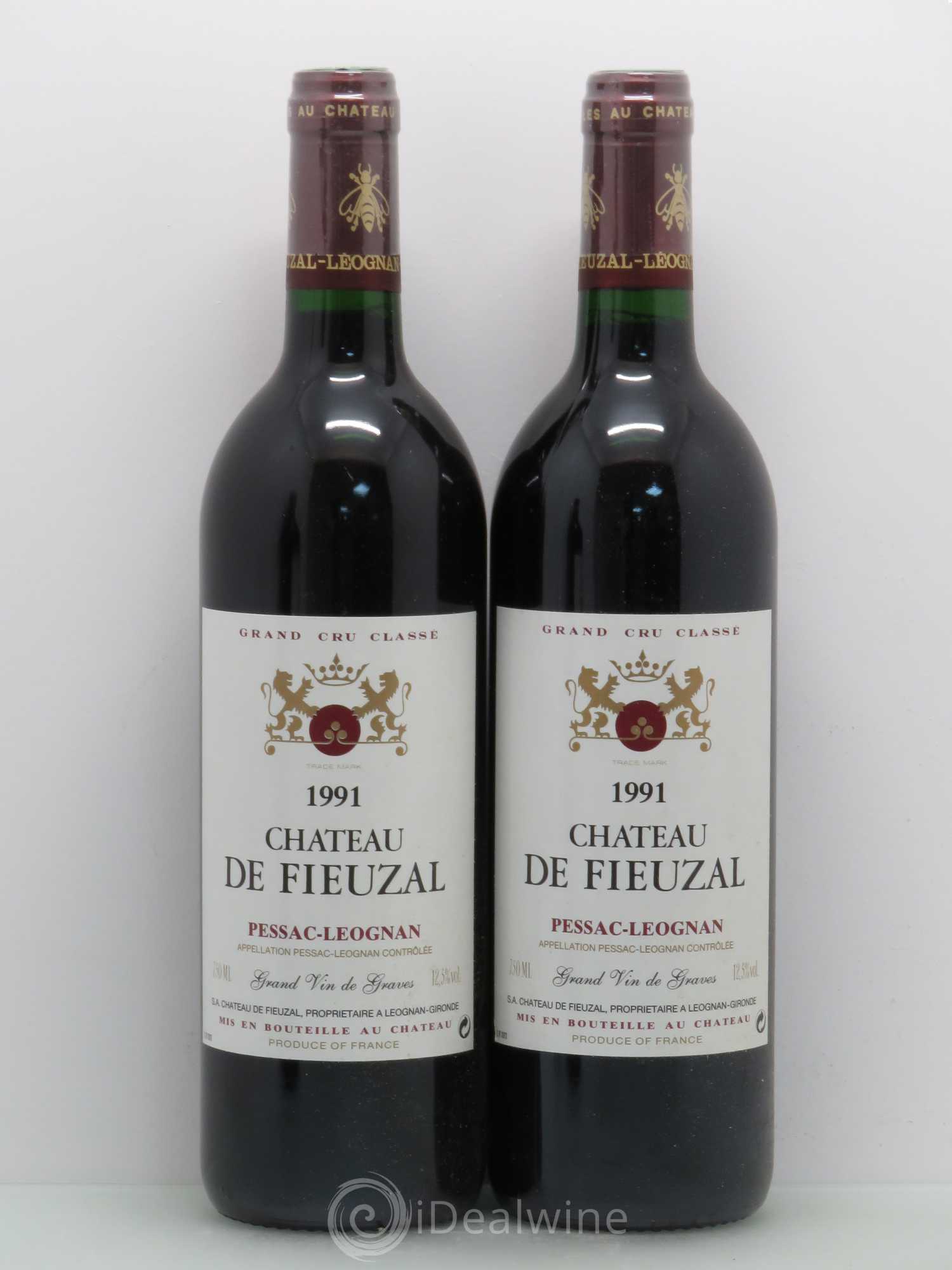 Château de Fieuzal Cru Classé de Graves 1991 - Lot de 2 bouteilles - 0