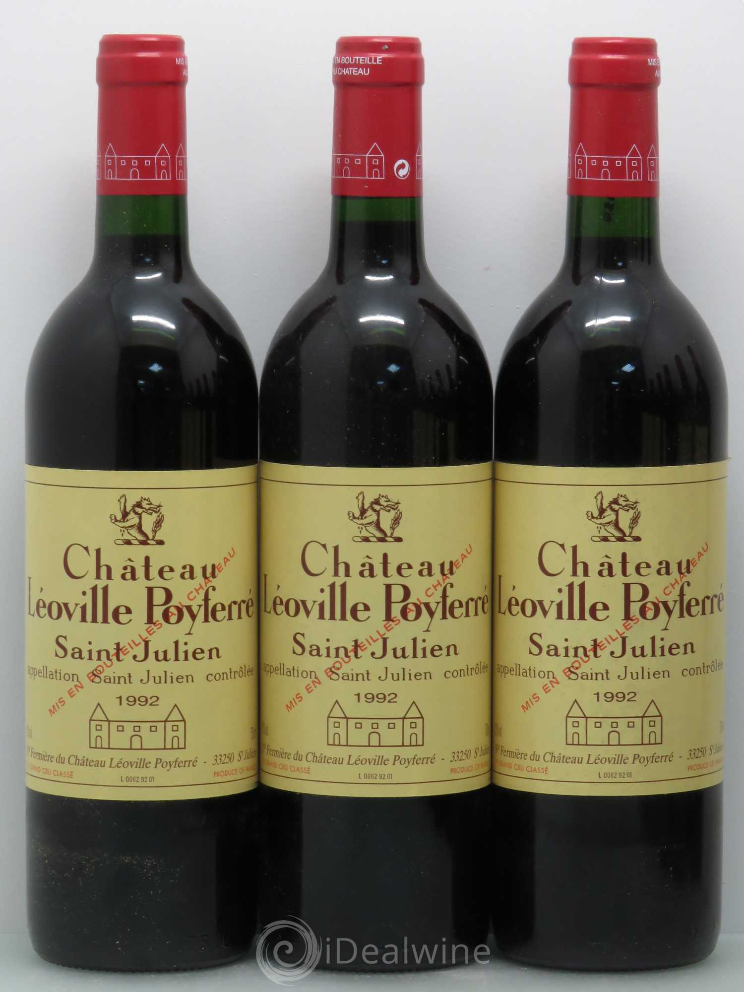 Château Léoville Poyferré 2ème Grand Cru Classé 1992 - Lot de 12 bouteilles - 2