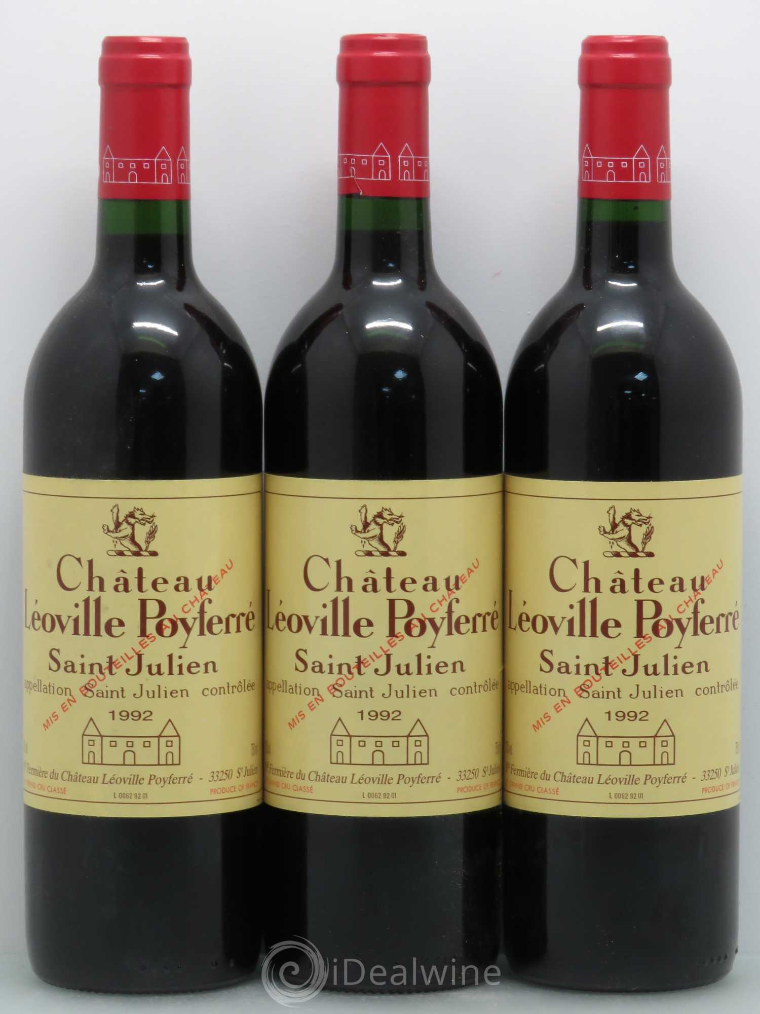 Château Léoville Poyferré 2ème Grand Cru Classé 1992 - Lot de 12 bouteilles - 4