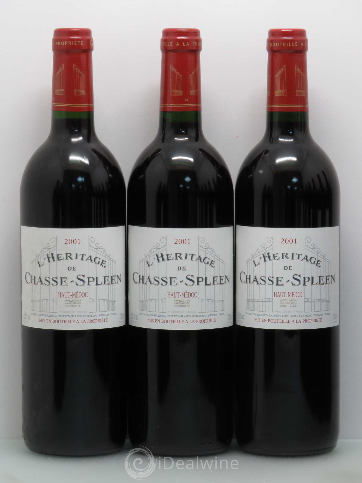 Héritage (Ermitage) de Chasse Spleen 2001 - Lot de 12 bouteilles - 1