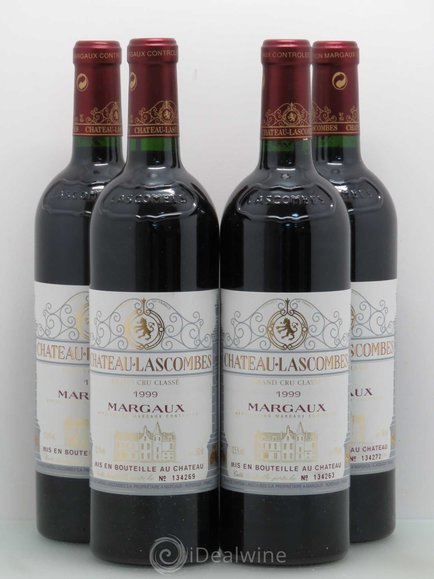 Château Lascombes 2ème Grand Cru Classé 1999 - Lot de 4 bouteilles - 0